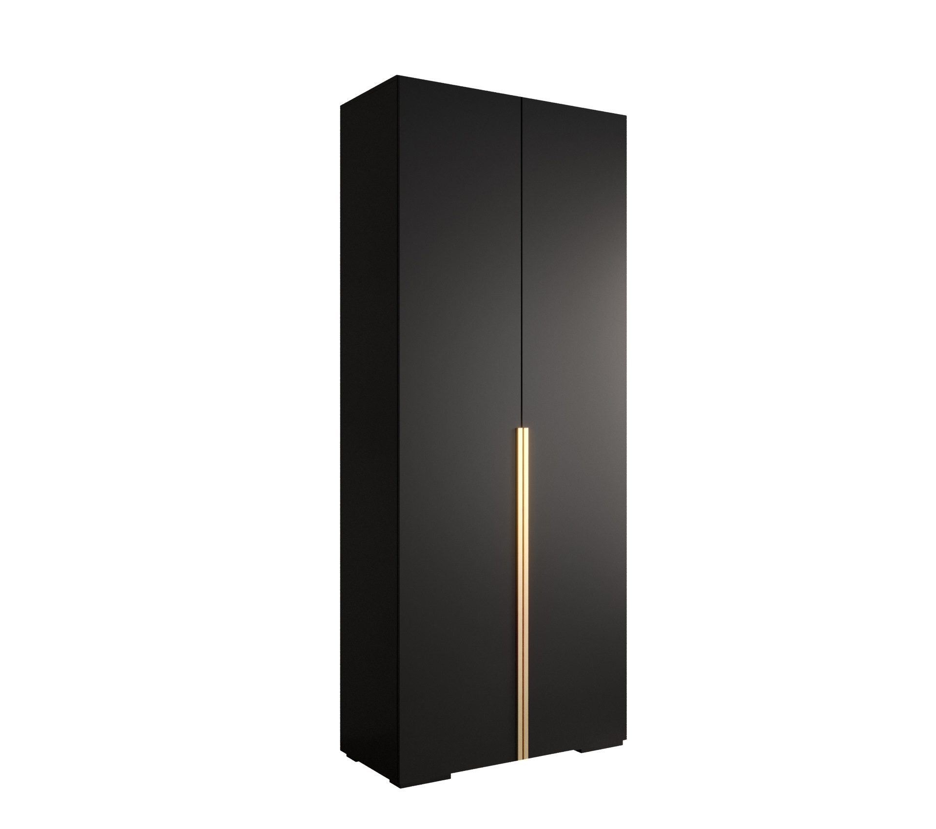 MOEBLO Schrankmodule IVONA 1 (goldene Griffe, elegante Garderobe, glamouröser Stil, Schrank Garderobe Schiebtüren Schlafzimmer, Modularer Kleiderschrank)