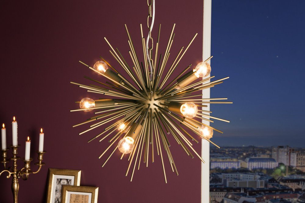 riess-ambiente Hängeleuchte SUNLIGHT 50cm matt gold, ohne Leuchtmittel, Wohnzimmer · Metall · Esszimmer · Pendel · Modern