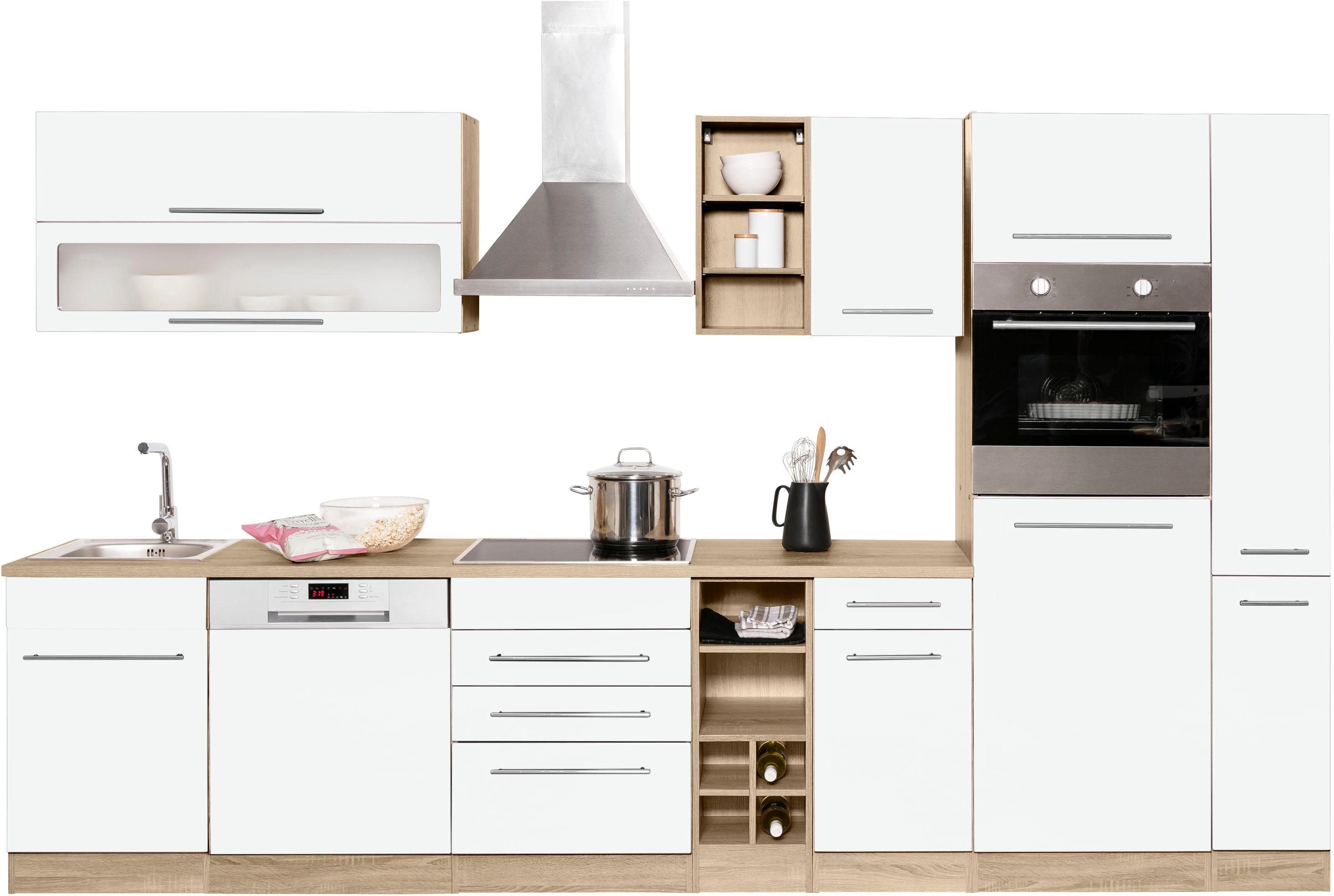 KOCHSTATION Küchenzeile KS-Eton, ohne E-Geräte, Breite 330 cm