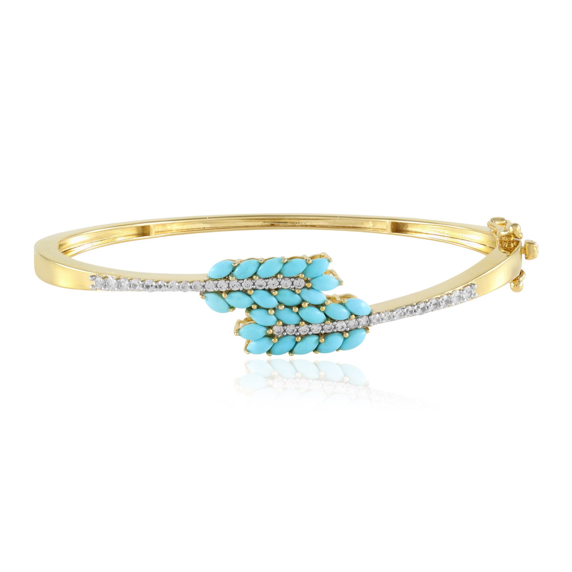 Cavill Silberarmband Dornröschen-Armband Türkis vergoldet (1-tlg)