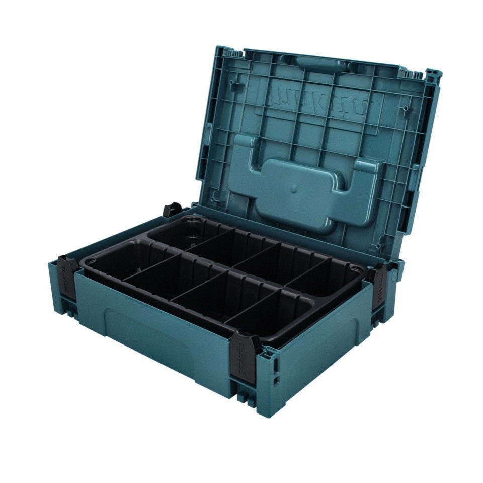 Makita Werkzeugkoffer Makpac 1 + Varioeinsatz mit 2 Fächern (P-83680) für Handwerkzeug