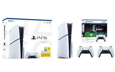 Playstation 5 Disk Edition (Slim) (2, inkl. 2. Controller (weiß) + FC24 (Spielcode)