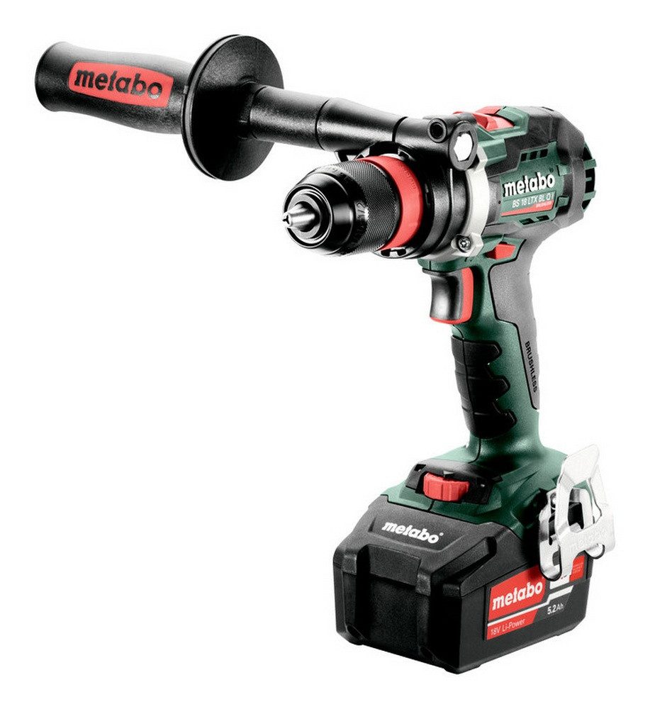 metabo Akku-Bohrschrauber BS 18 LTX BL Q I, 18 V, 2 x 5,2 Ah Li-Ion in MetaBox