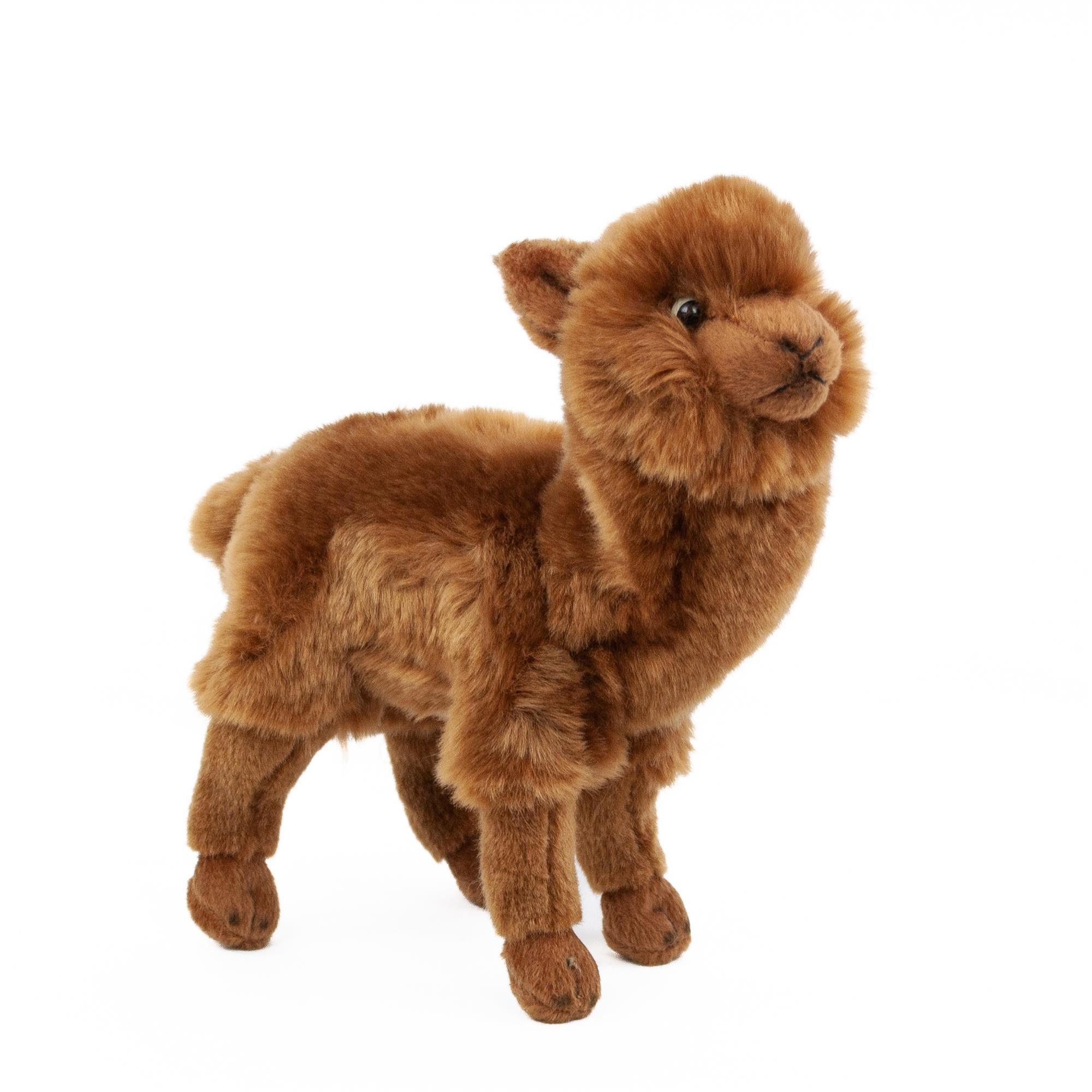 Teddys Rothenburg Kuscheltier Alpaka/Lama stehend braun 23 cm Plüschlama