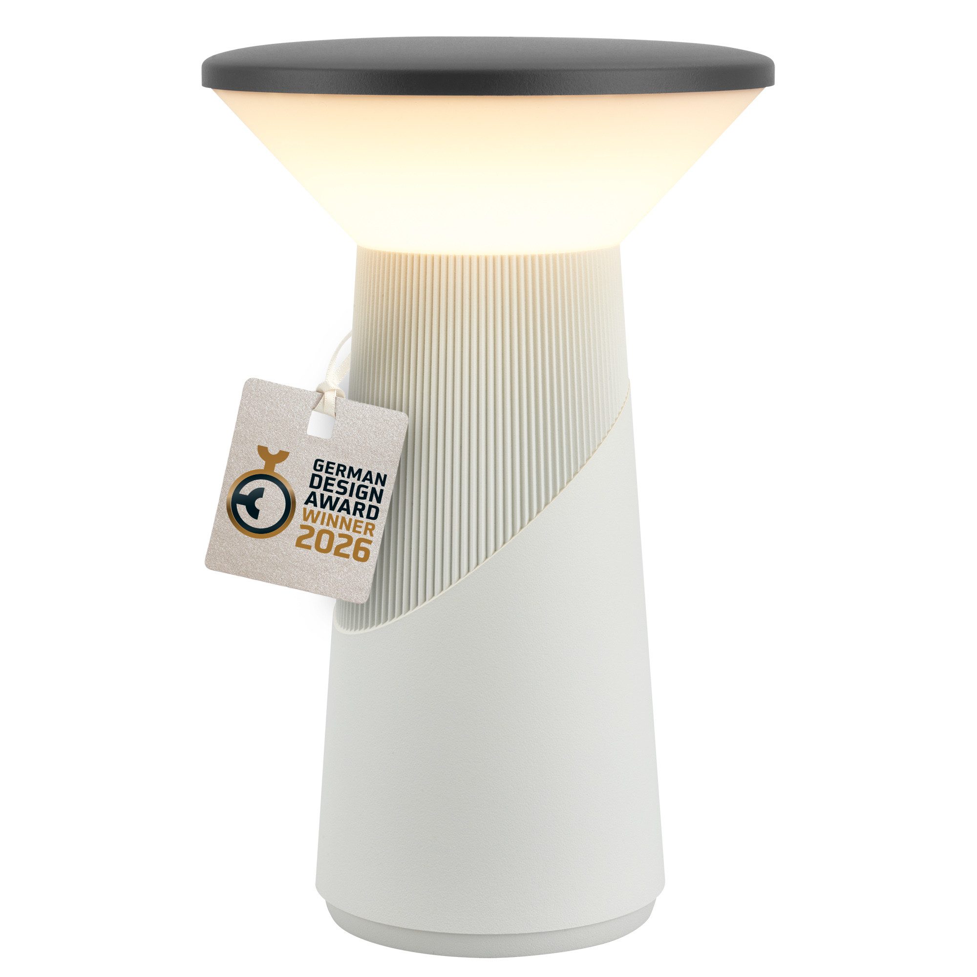 Briloner Leuchten LED Tischleuchte Tischlampe kabellos Akku USB-C Touch dimmbar Design Award, LED wechselbar, 2700K, 15x24 cm, Akku tauschbar, Indoor/Outdoor, Wohnzimmer, Balkon