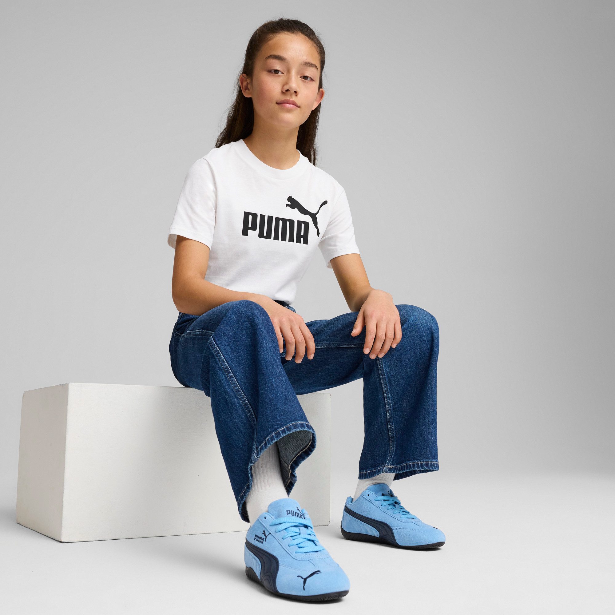 PUMA T-Shirt ESS NO 1 LOGO TEE G Regular Fit, Kurzarm, mit Kapuze, mit Logodruck – Bild 3 von 5