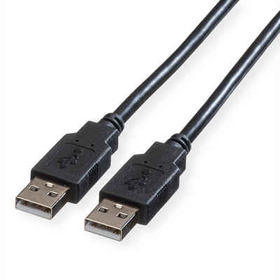 ROLINE USB 2.0 Kabel, Typ A-A USB-Kabel, USB 2.0 Typ A Männlich (Stecker), USB 2.0 Typ A Männlich (Stecker) (80.0 cm), Typ A-A