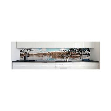 DRUCK-EXPERT Küchenrückwand Küchenrückwand Waldsee Hart-PVC 0,4 mm selbstklebend