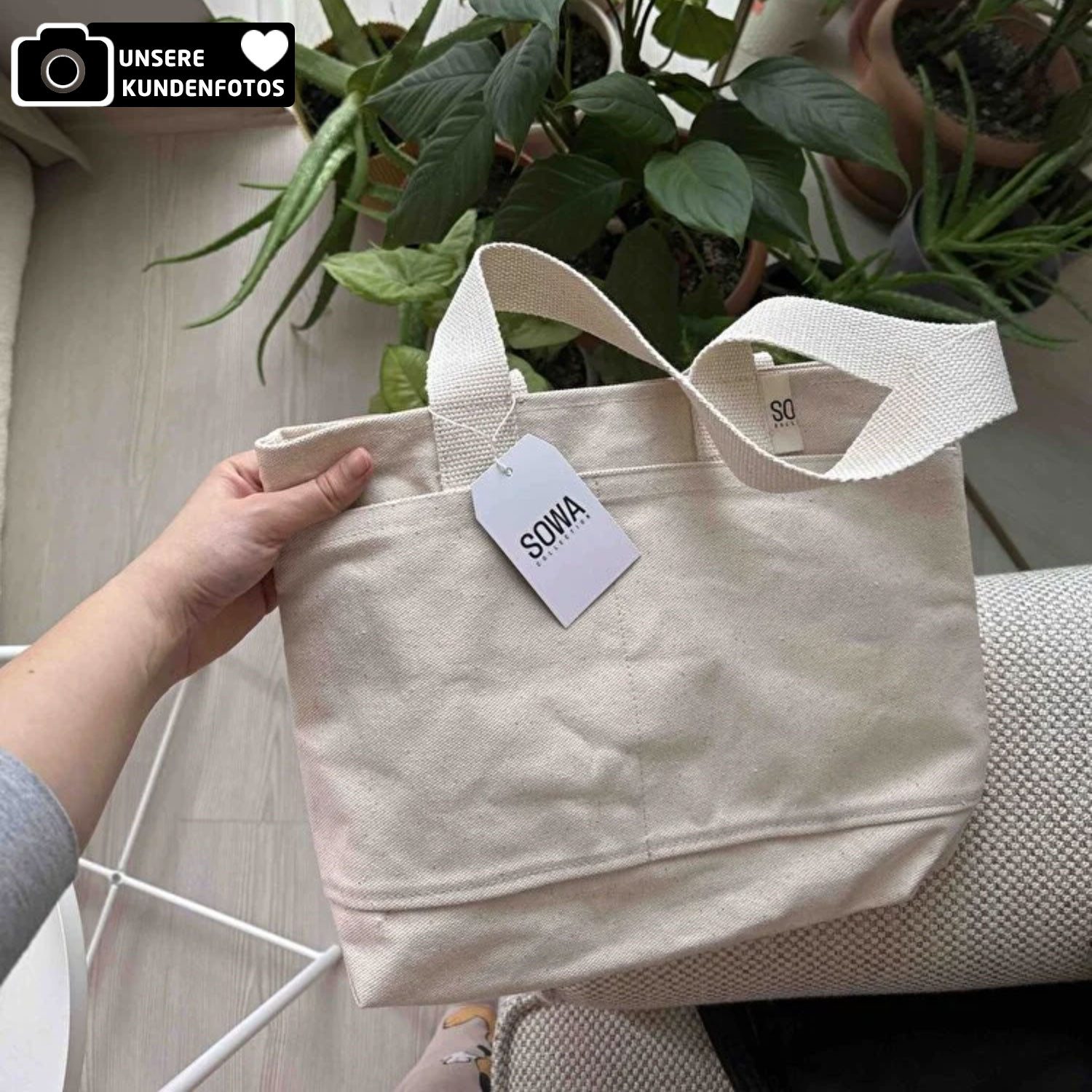 Jungengel Tragetasche Canvas Schultertasche Damen Stofftasche Umhängetasche Alltagstasche, Beige, Tote Bag, Nachhaltig, Magnetischer Verschluss
