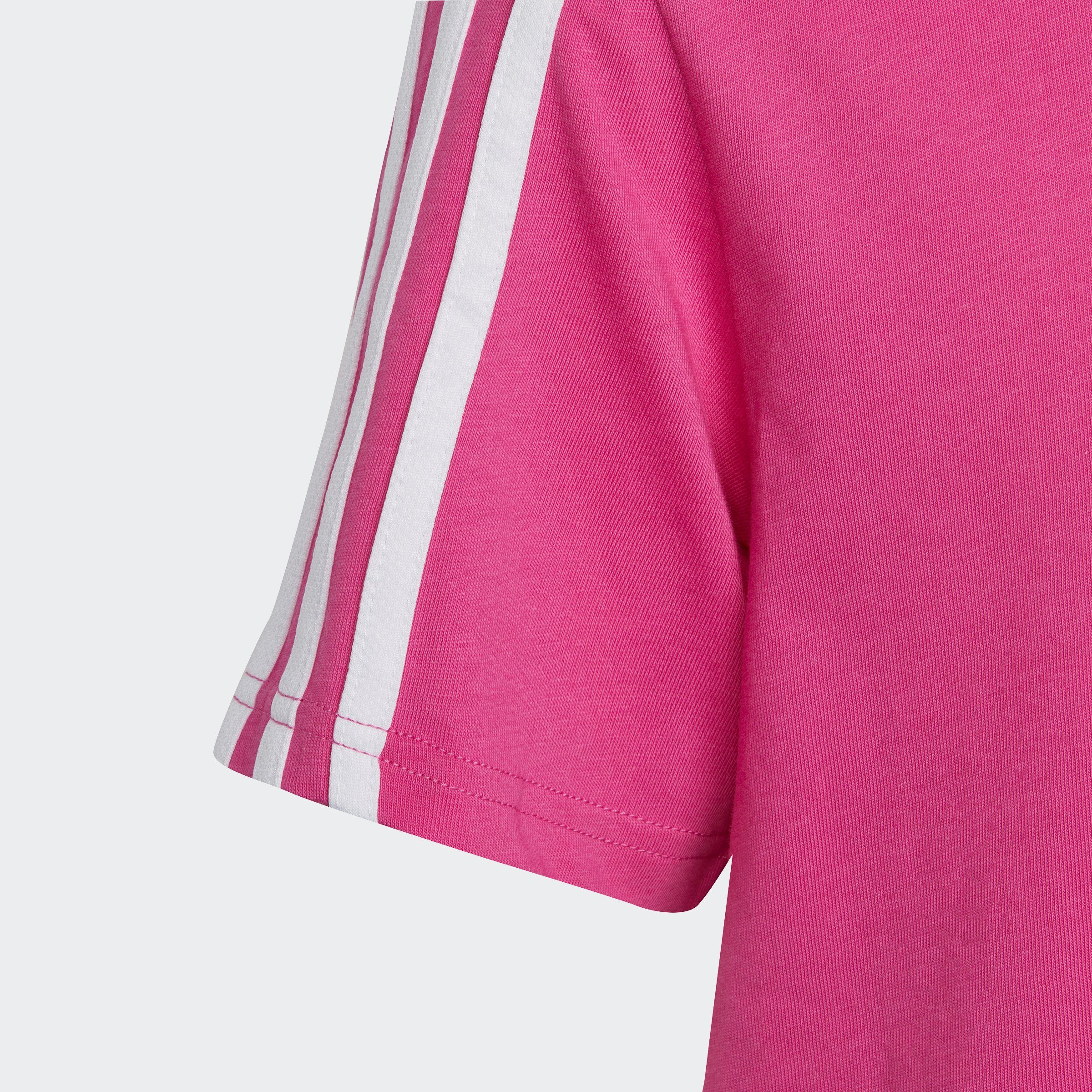 / Fuchsia T-Shirt LOOSE 3-STREIFEN FIT ESSENTIALS BOYFRIEND Lucid Sportswear adidas White Semi COTTON