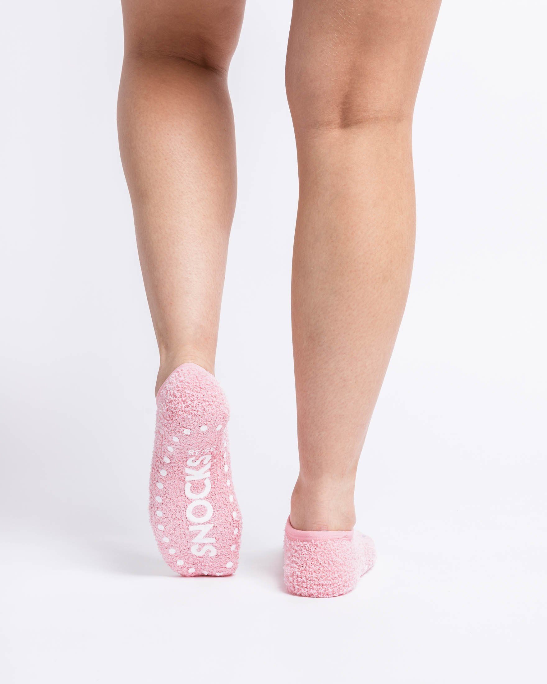 SNOCKS Füßlinge Sneaker Anti-Rutsch-Socken, Socks Mix Herren Invisible Fluffy Damen (2-Paar) Winter den weich für kuschelig (Pink/Lavendel) Socken