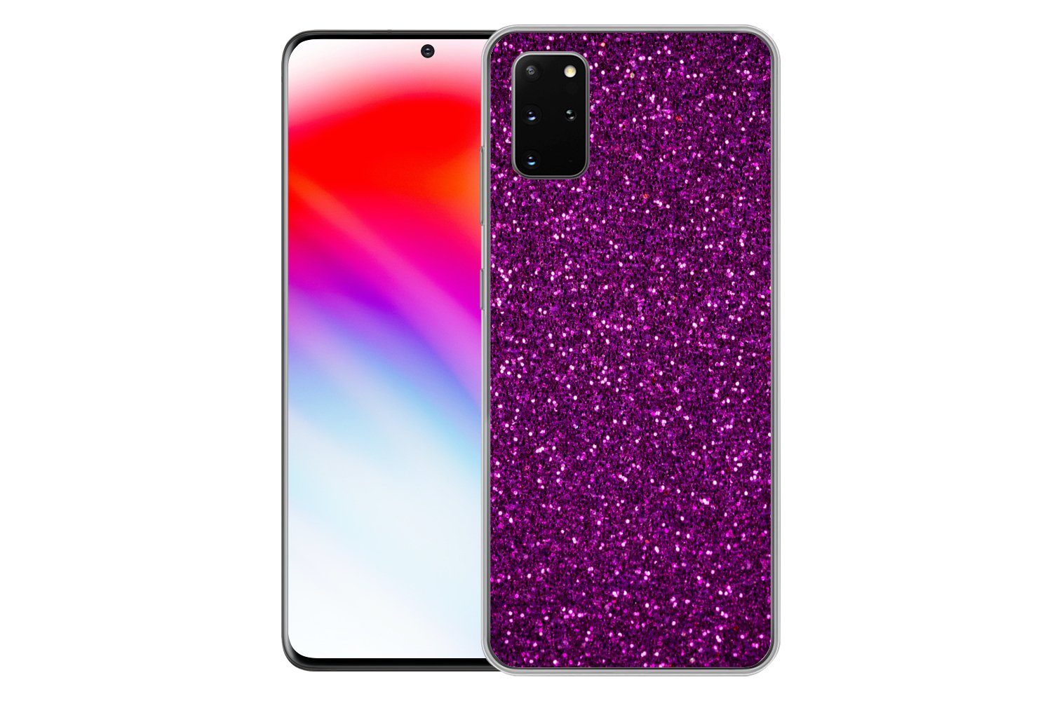 MuchoWow Handyhülle für Samsung Galaxy S20 Plus Lila - Rosa - Muster - Abstrakt, Phone Case, Silikon, Schutzhülle Dünn