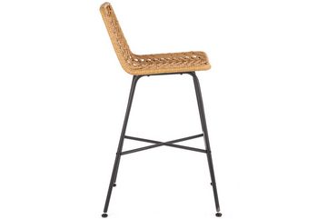 Konsimo Stuhl Hocker IDUS, synthetisches Rattan, Boho-Stil