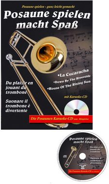 Clifton Posaune Tenor Zugposaune, (Set), mit Koffer, Mundstück, Lernbuch und Karaoke CD