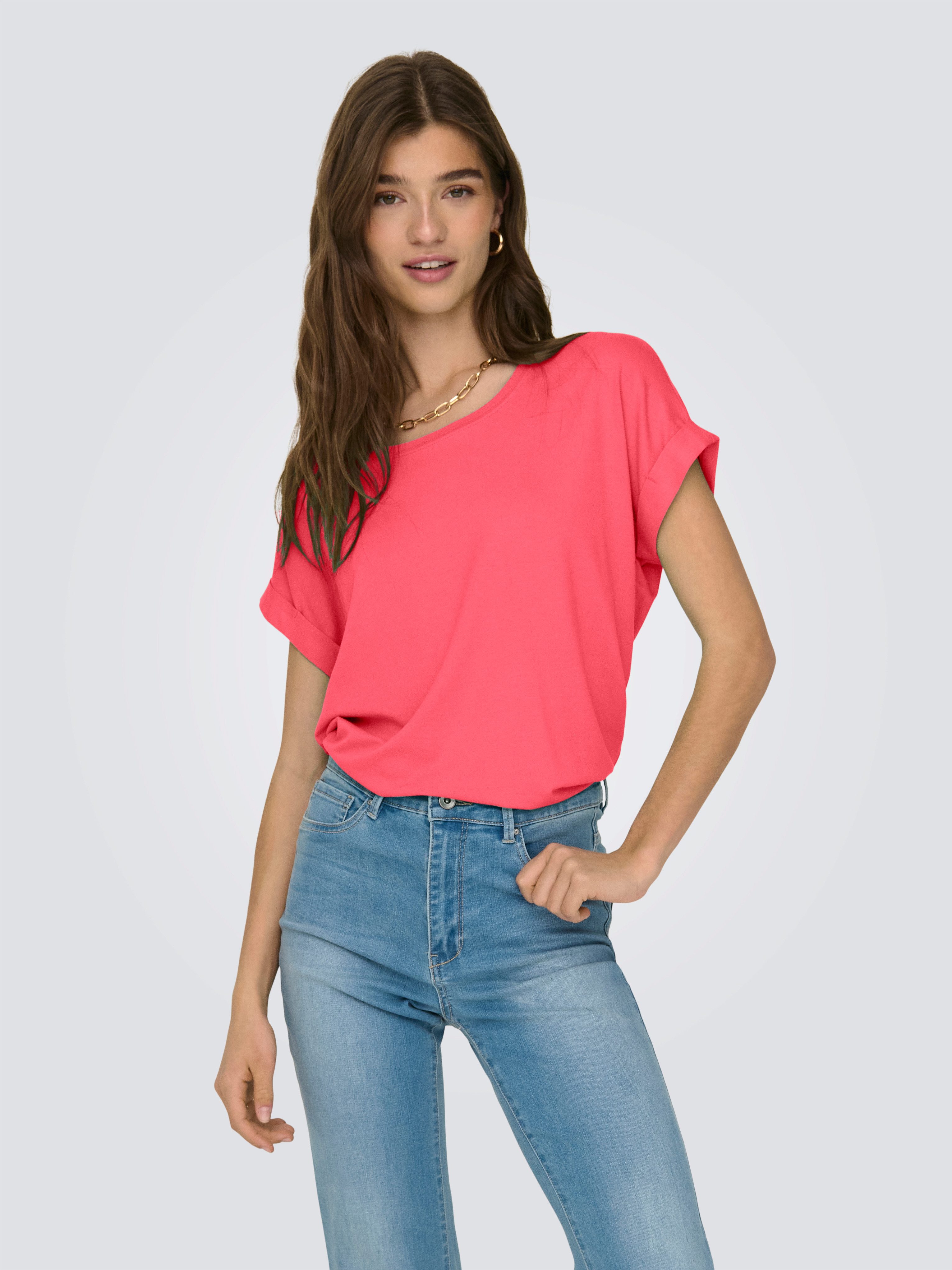 ONLY T-Shirt ONLMOSTER – Kurzarmshirt mit Aufschlag und klassischem Look un günstig online kaufen