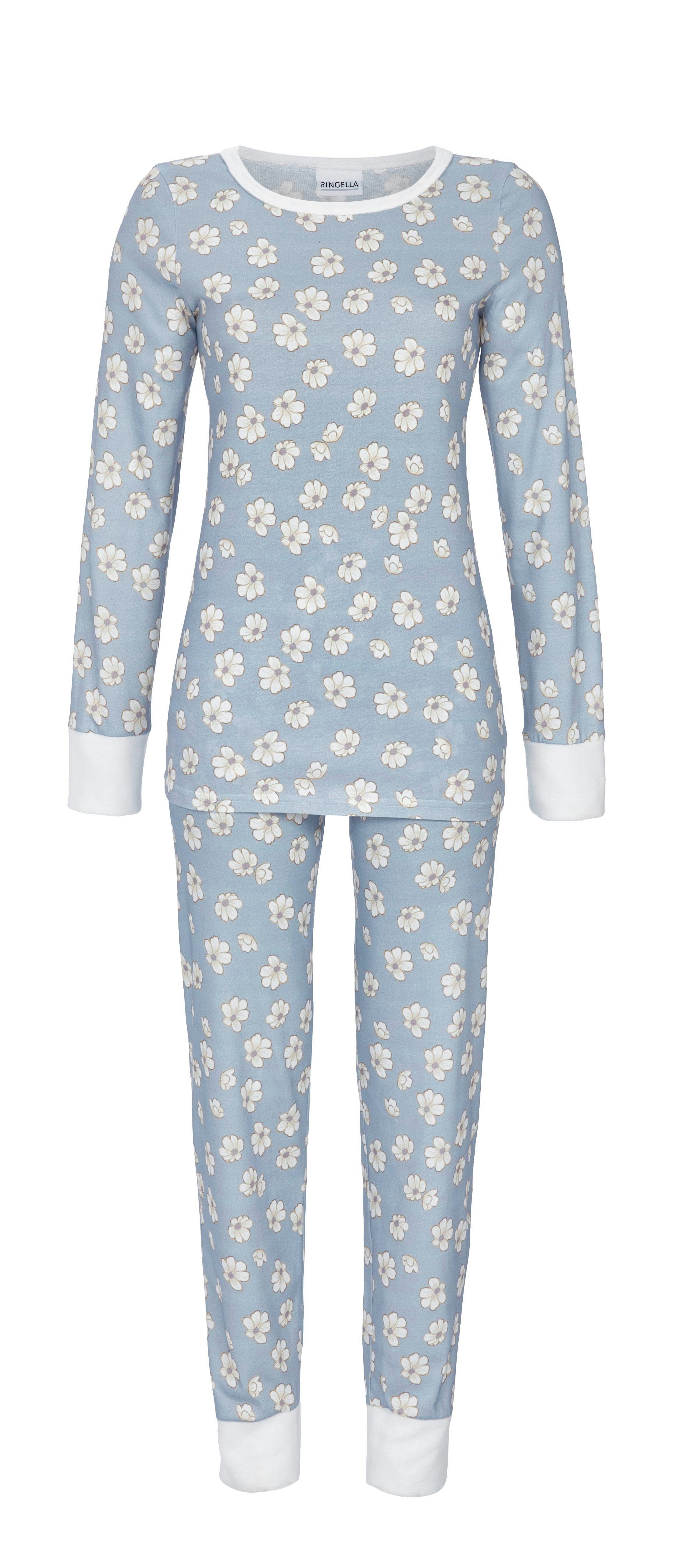 Ringella Pyjama - Schlafanzug mit Bündchen aus Flauschfrottee günstig online kaufen