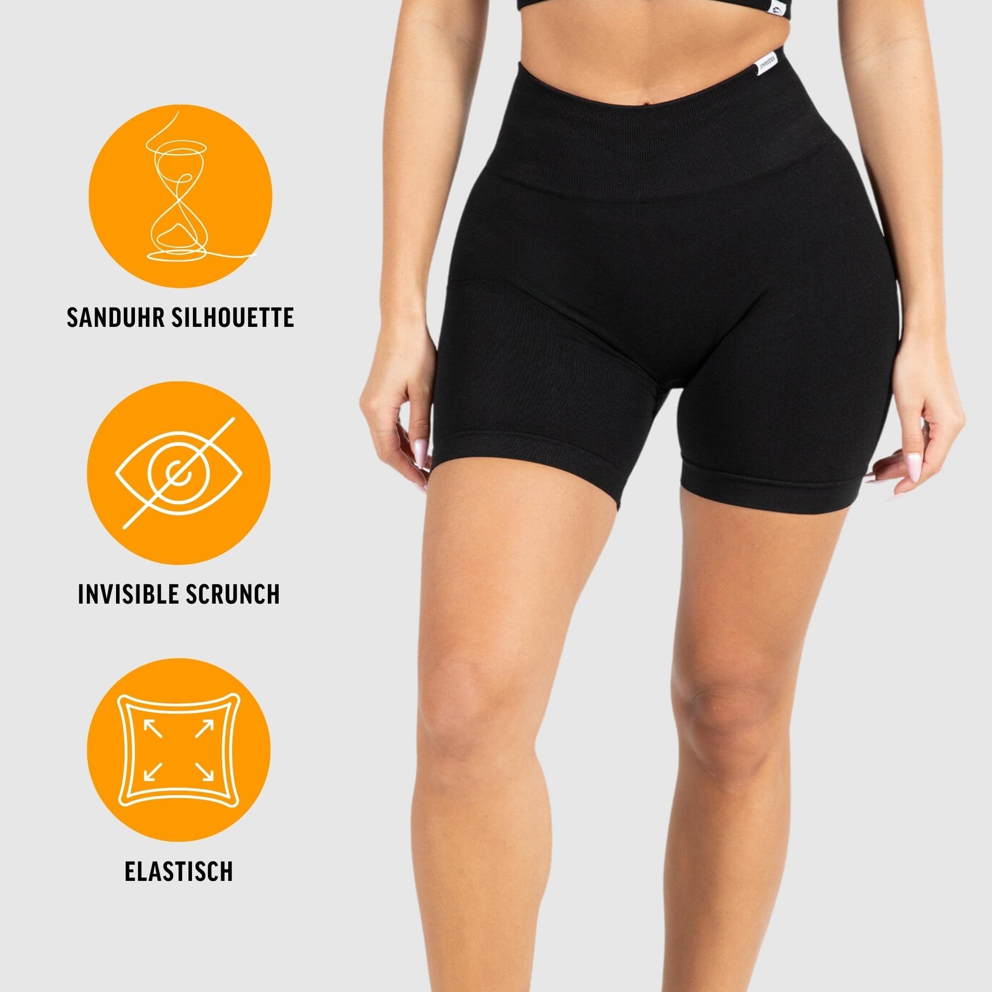 Smilodox Shorts Amaze Pro, Shaped Fit Push Up Booty Radlerhose V-Shape Seam günstig online kaufen