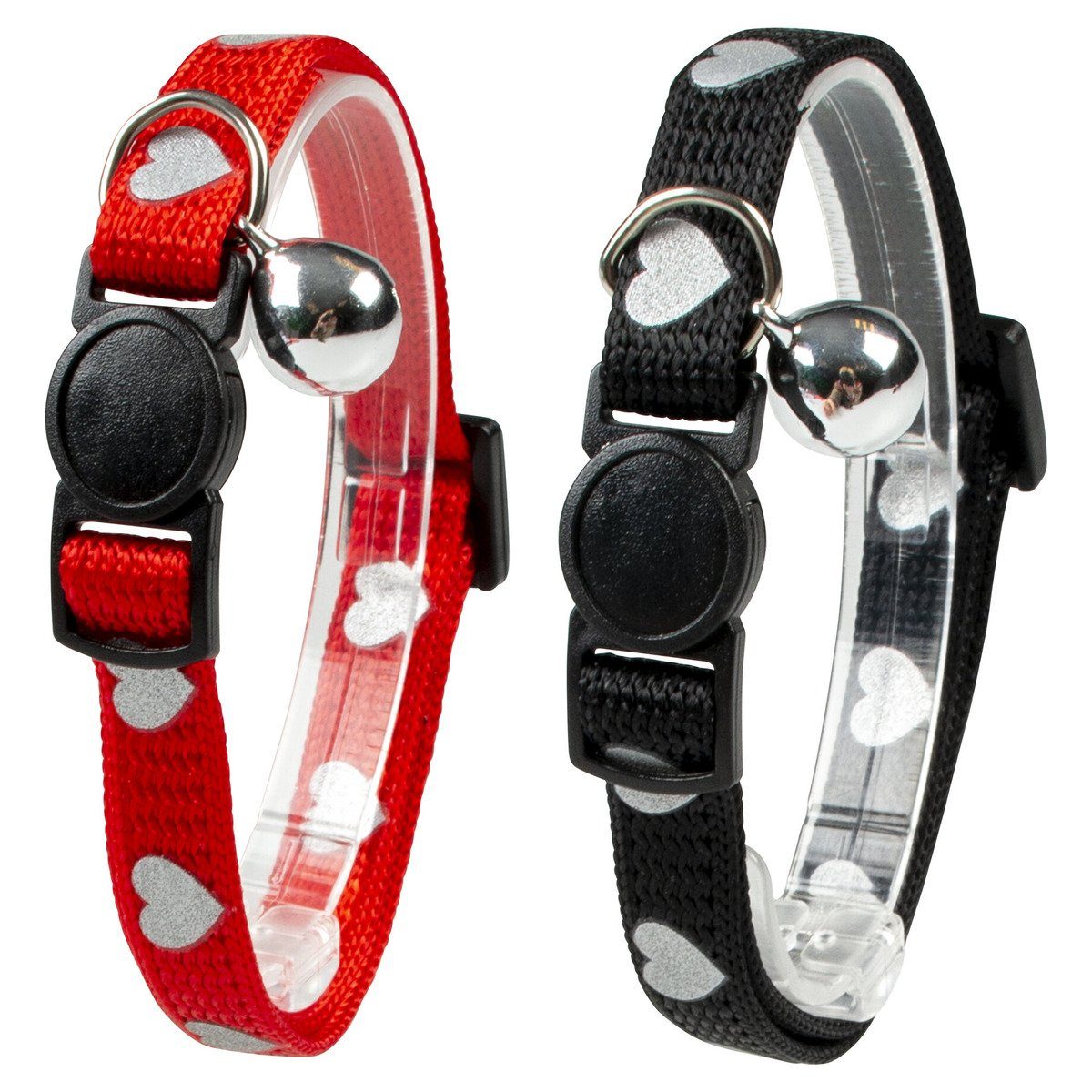 DUVO+ Katzen-Halsband Reflektierendes Katzenhalsband Herzen