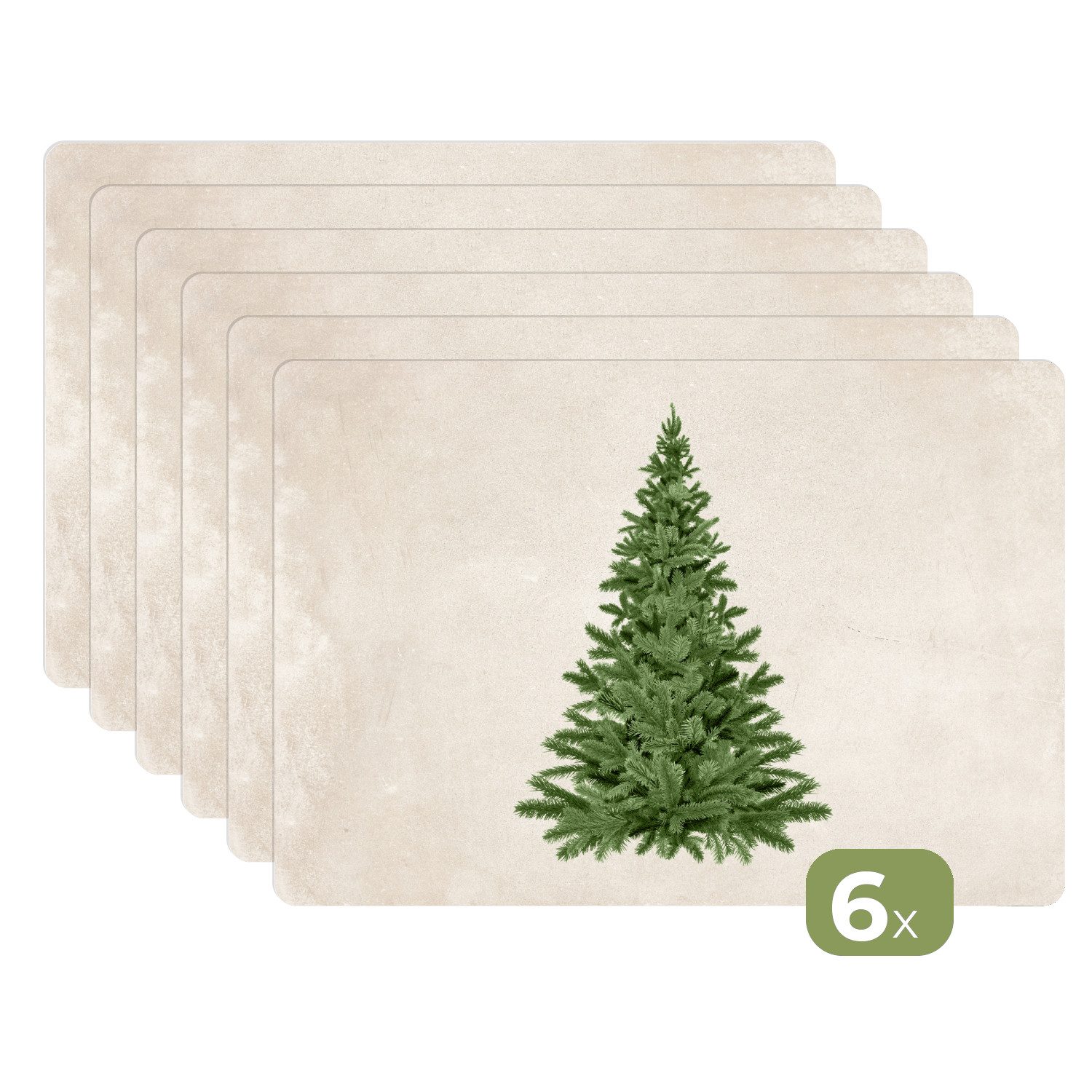 MuchoWow Platzset Weihnachtsbaum - Grün - günstig online kaufen