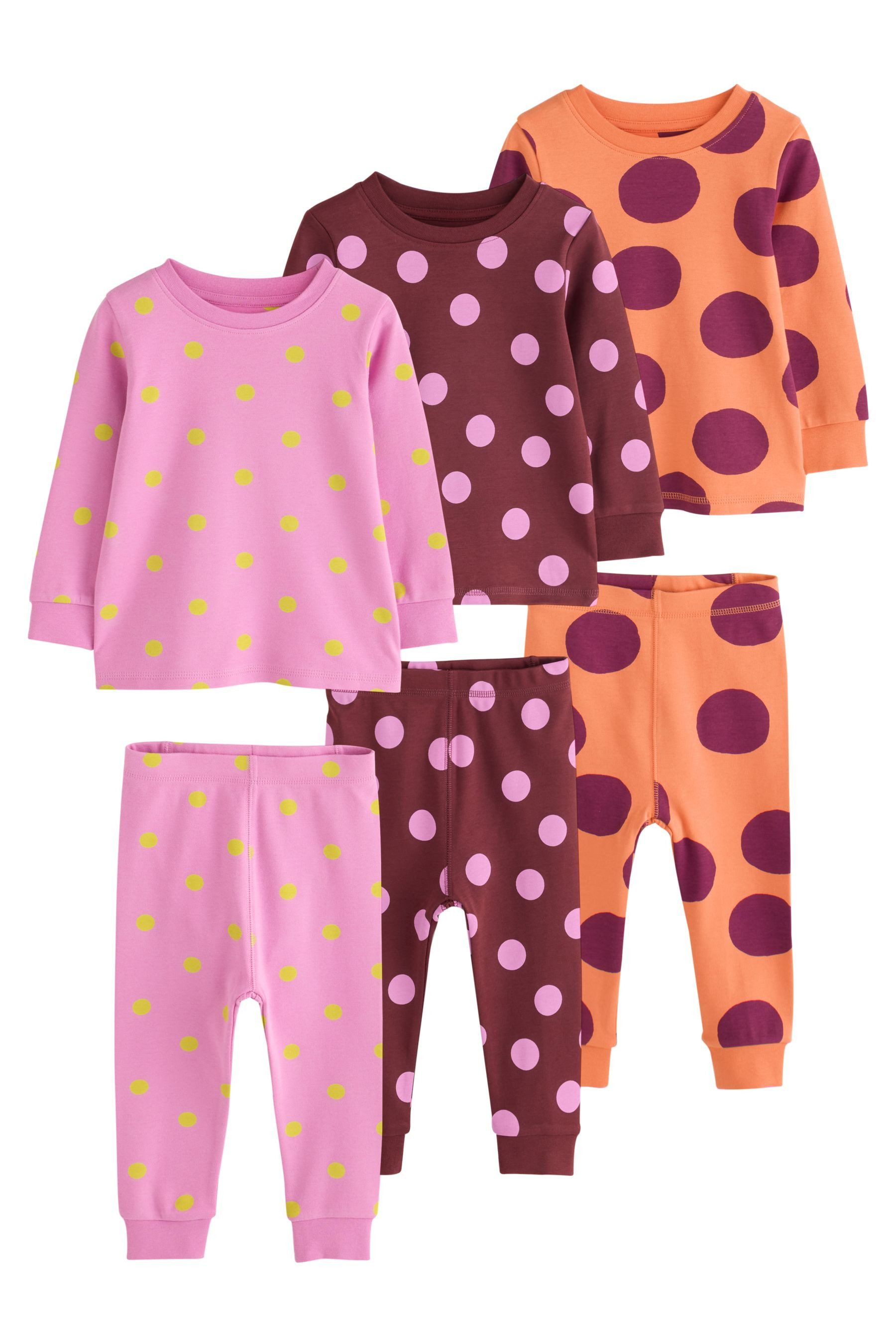 Next Pyjama Snuggle Schlafanzüge, 3er-Pack (6 tlg)