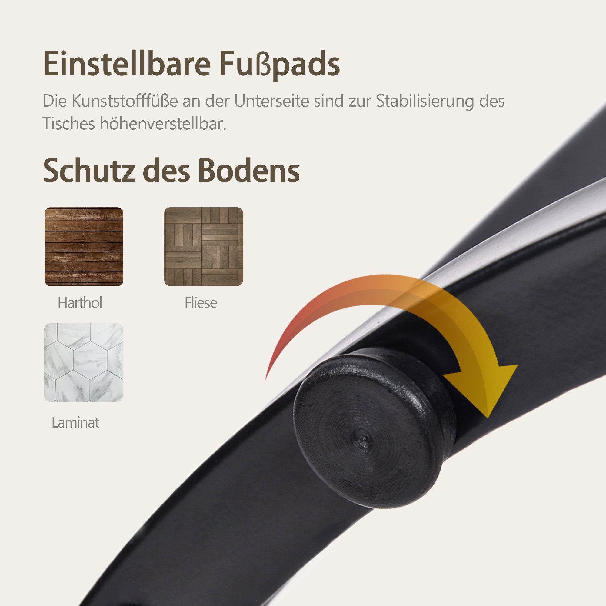 Merax Couchtisch aus Holz im Industrial Minimalistisch Design (2-St), Set rund Satztisch Wohnzimmertisch 1,5 cm Platte