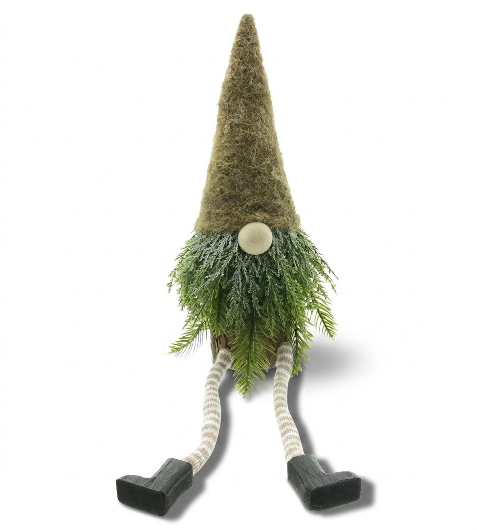 Home-trends24.de Wichtel Kantenhocker Wichtel Baumstamm Deko Figur Weihnachten 30 cm