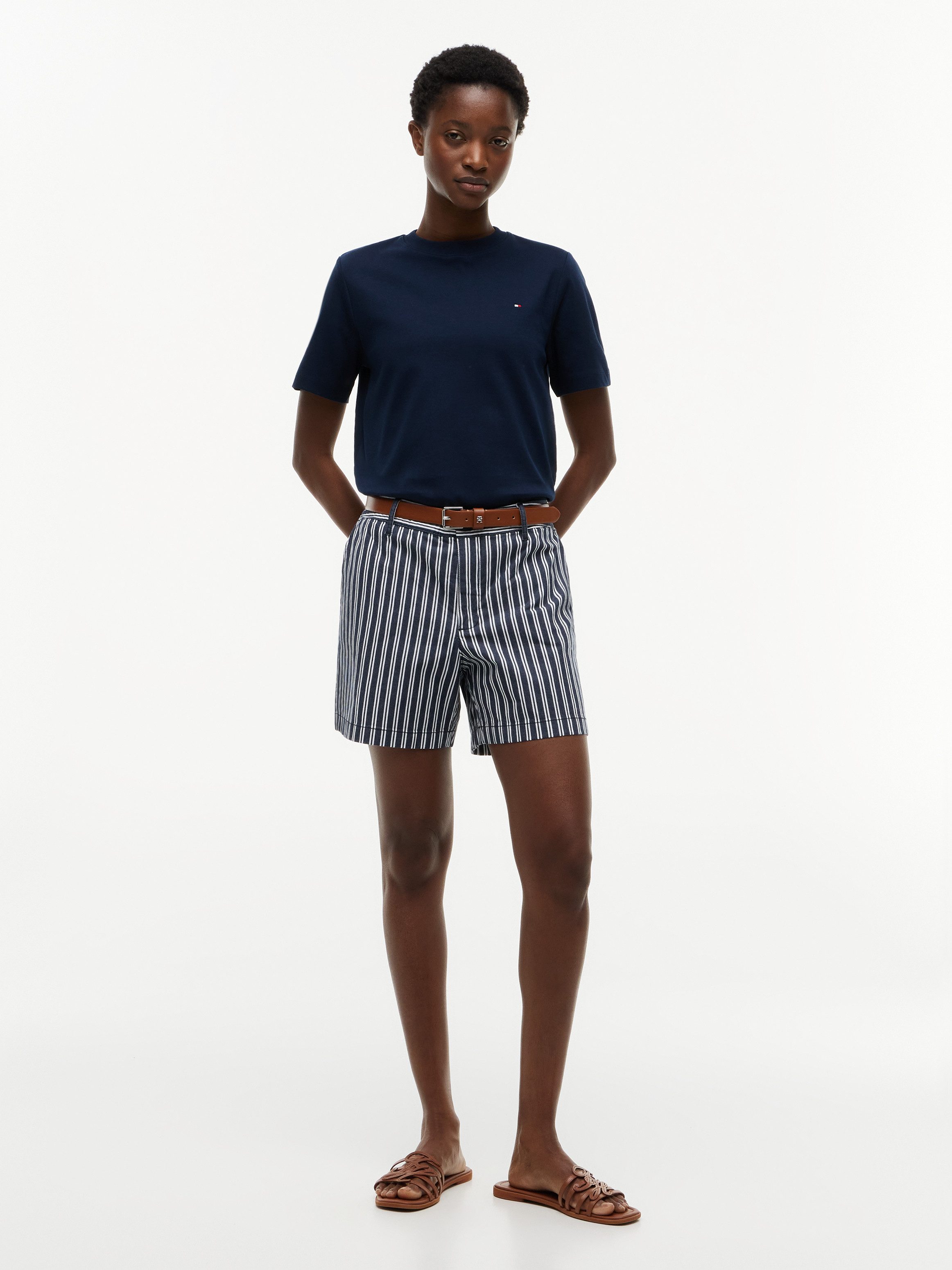 Tommy Hilfiger Kurzarmshirt INTERLOCK BOXY C-NK SS TEE Baumwolle – Bild 4 von 5