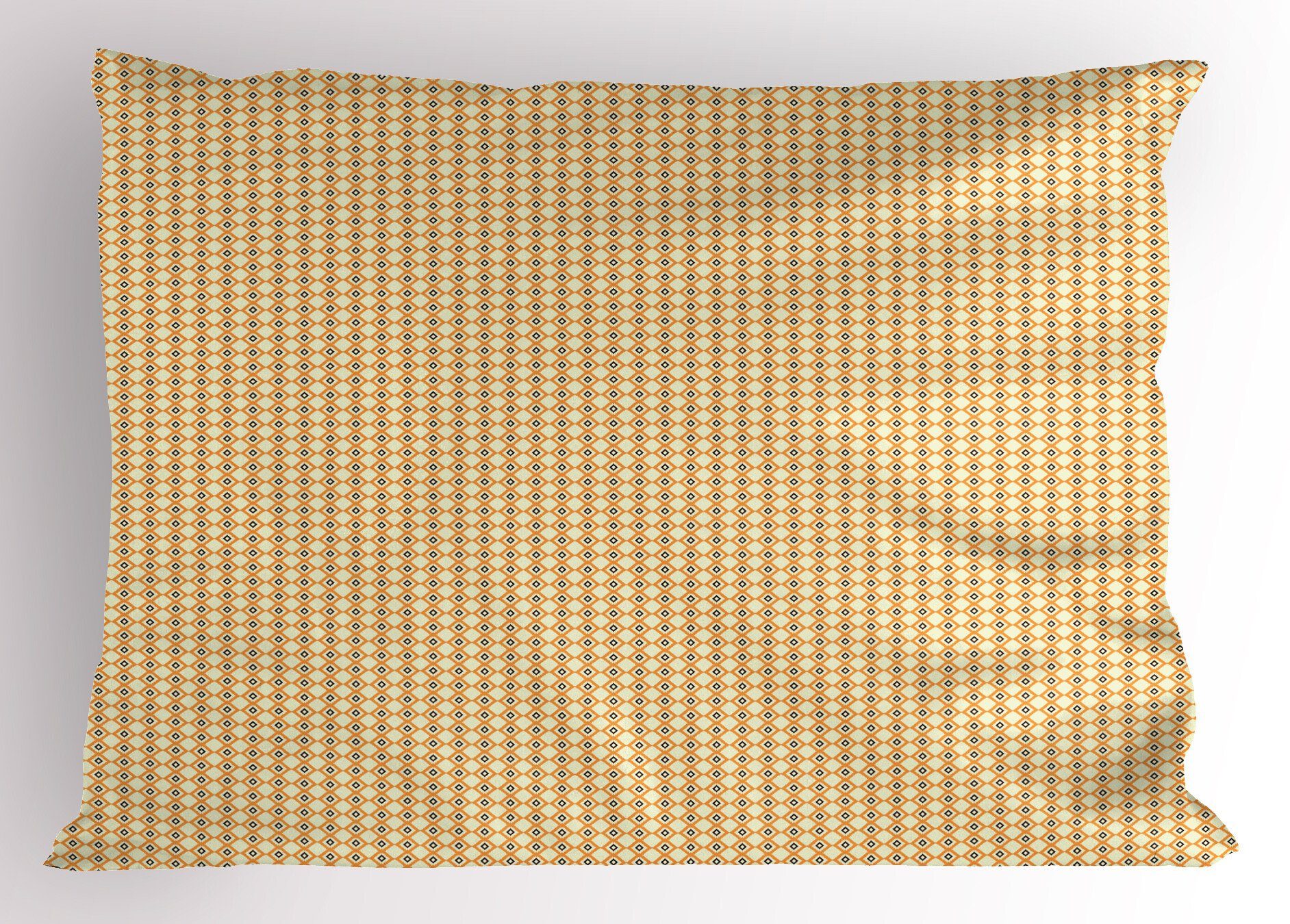 Kissenbezüge Dekorativer Standard King Size Gedruckter Kissenbezug, Abakuhaus (1 Stück), Geometrisch Verschachtelte Tribal Rhombuses