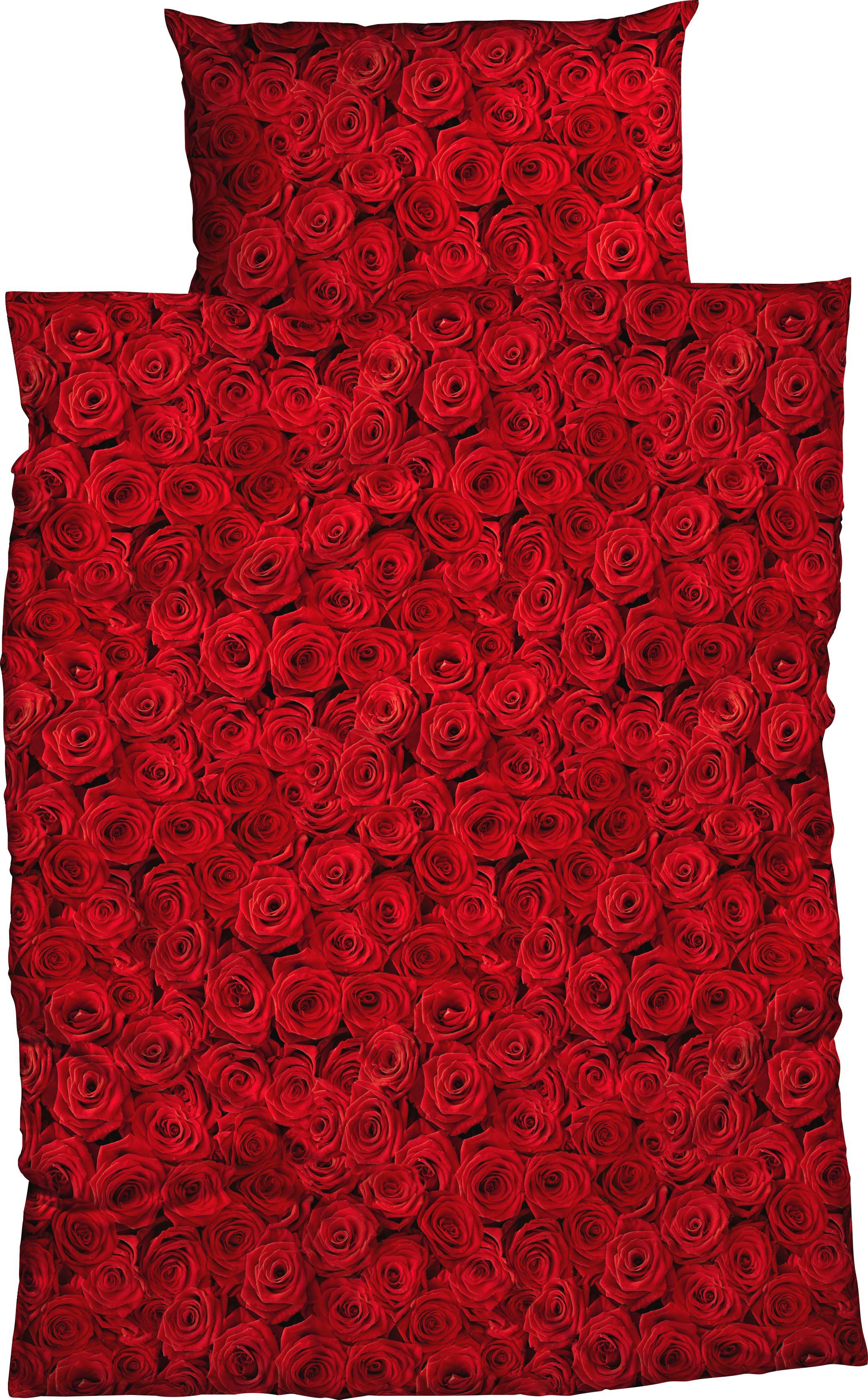 Bettwäsche »Red Rose«, CASATEX, romantische rote Rosen-Otto