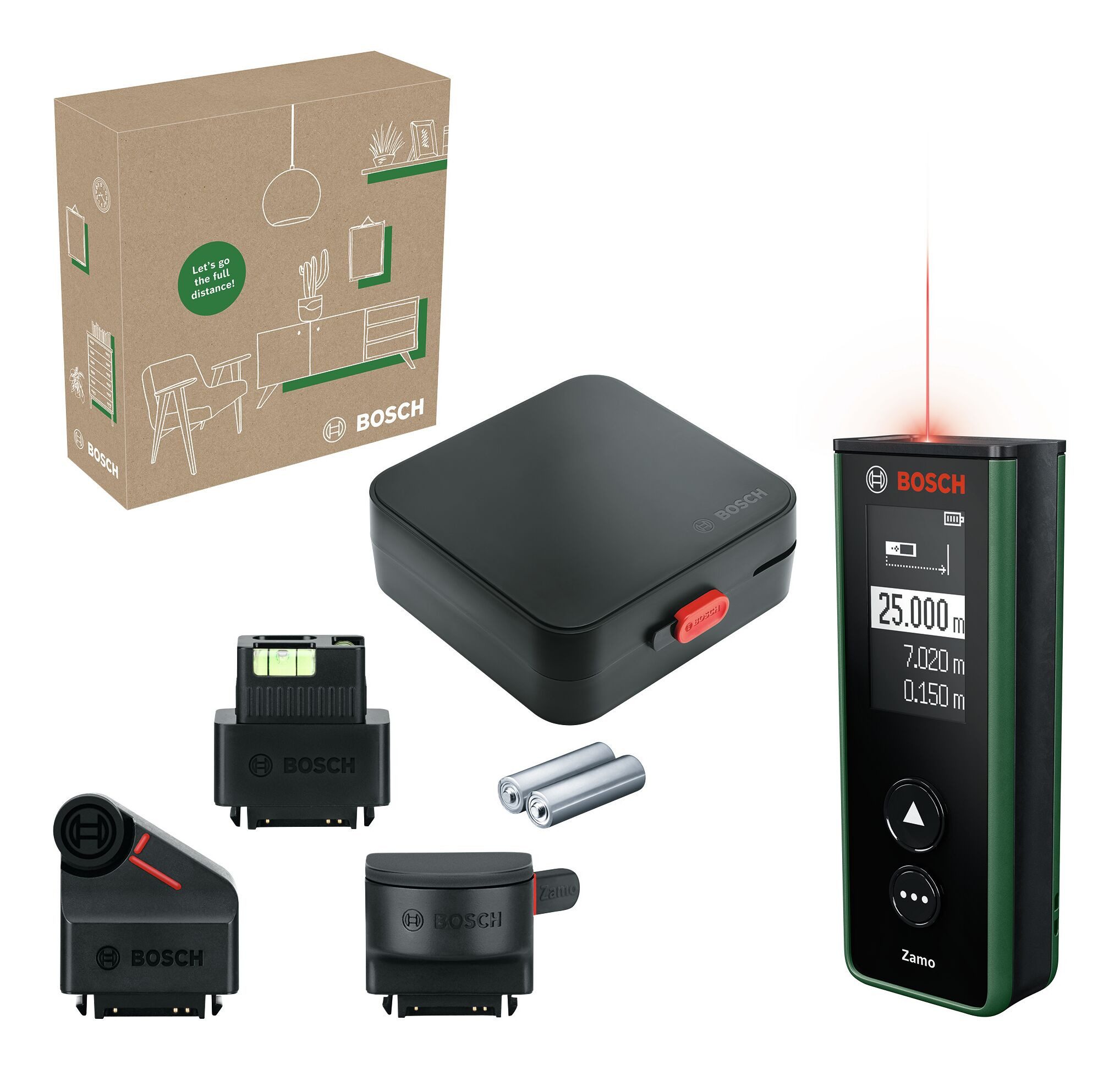 BOSCH Entfernungsmesser Zamo Set, Digitaler Laser - im eCommerce-Karton