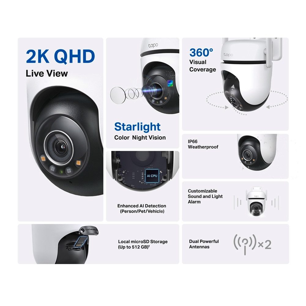 tp-link Überwachungskamera Tapo C520WS Outdoor Pan/Tilt Security IP (Außenbereich)