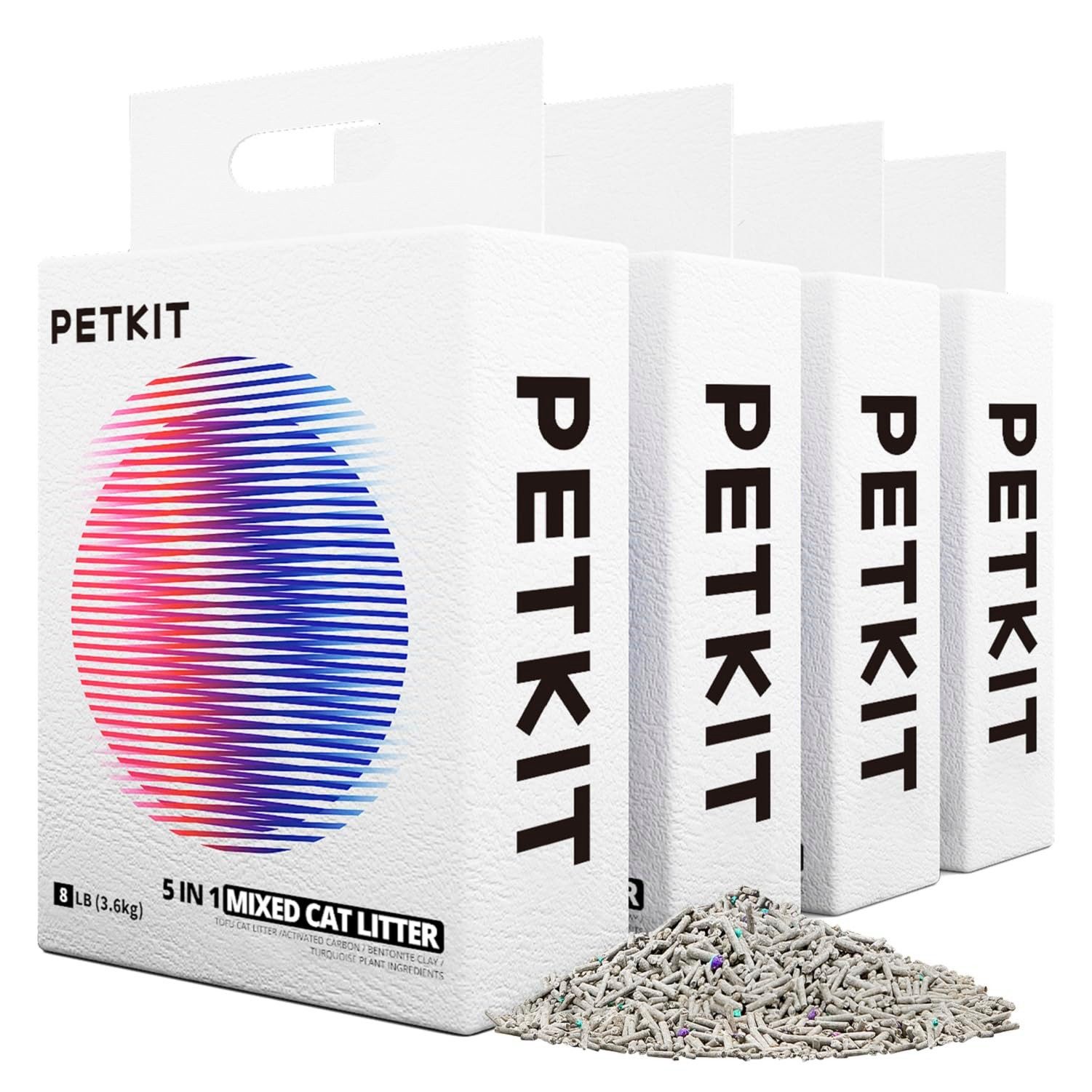 PETKIT Katzenstreu PETKIT 5 in 1 Gemischtes Katzenstreu(4-tlg)