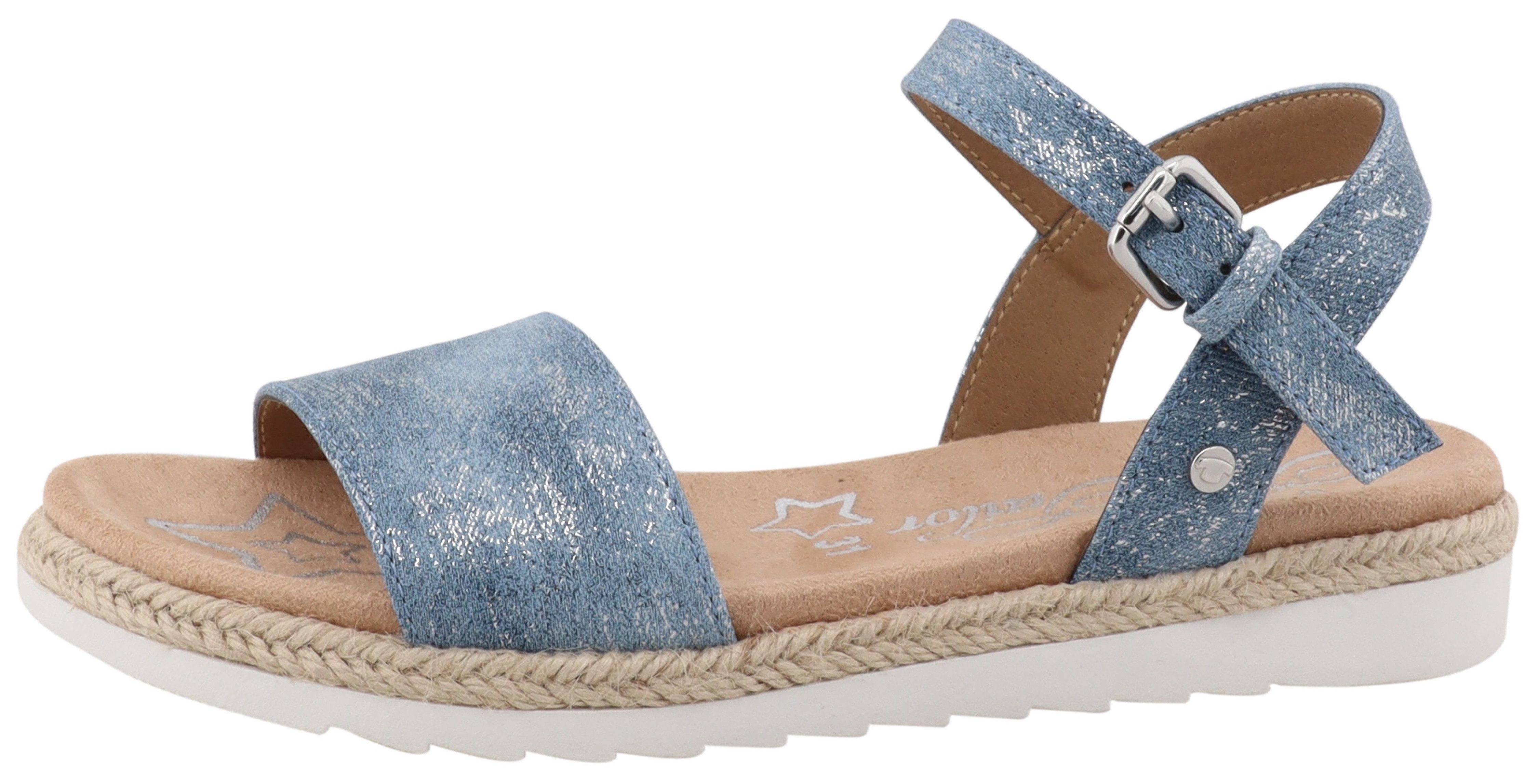 TOM TAILOR Resa Sandale Sommerschuh, Sandalette, Kinderschuh mit Glitzerdetails
