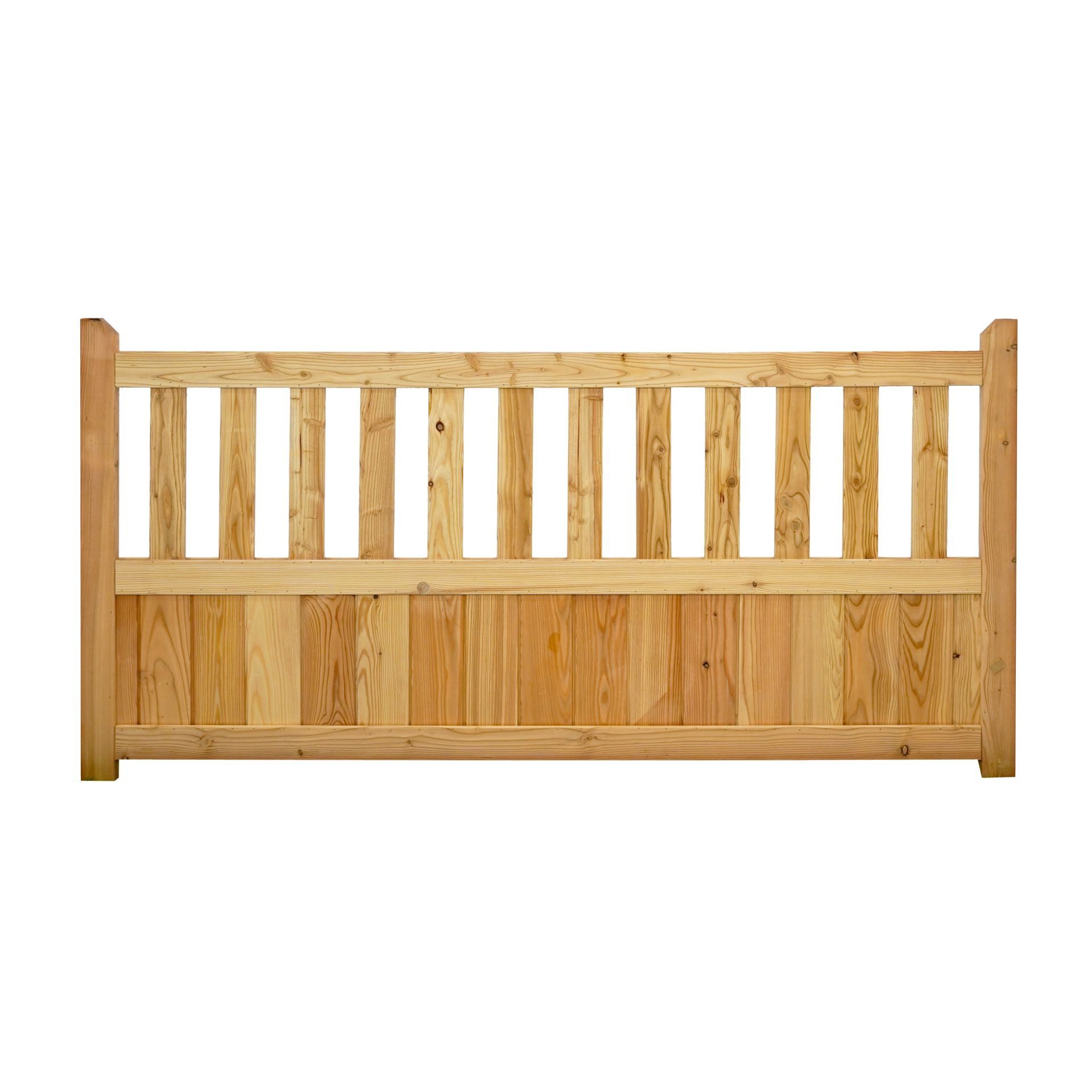 GartenLand Zaun Vorgartenzaun Graz Lärche – Naturbelassen, (Set, Ohne Pfosten, 180x90 cm), Vorgartenzaun, Lärche