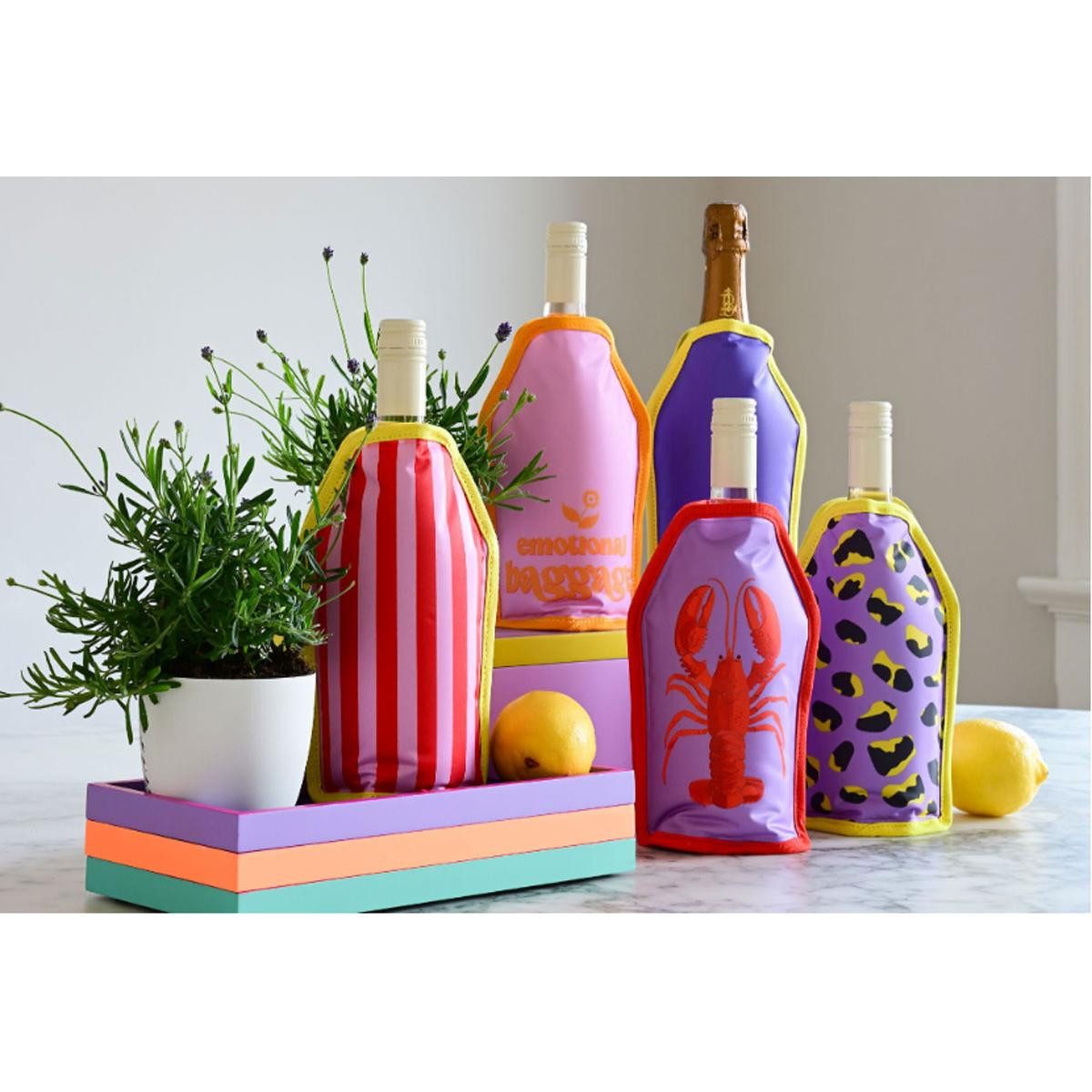 Giftcompany Wein- und Sektkühler Kühlmanschette Weinkühler Froid Weinflaschen Rosa