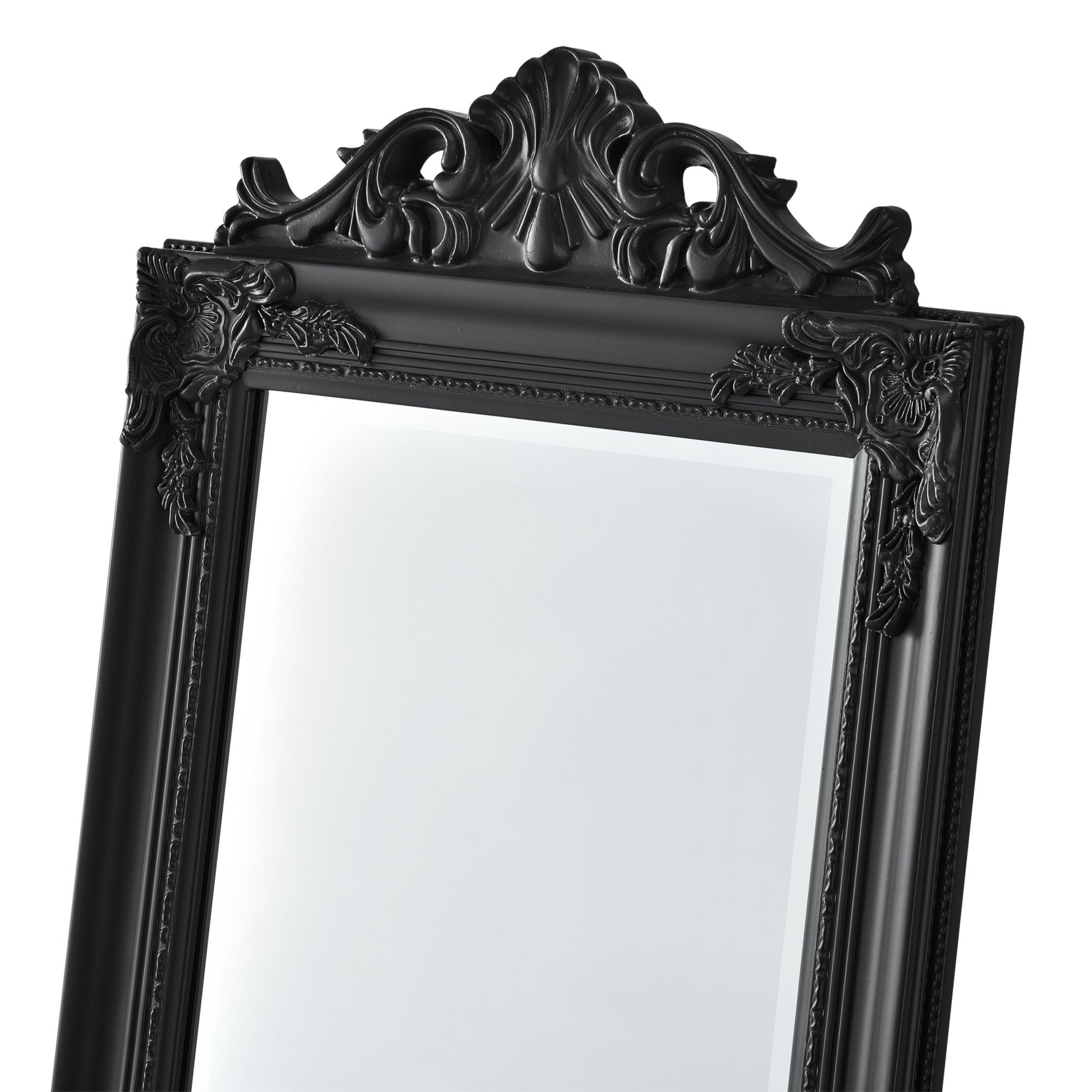 en.casa Standspiegel, »Arezzo« Ganzkörperspiegel kippbar 160 x 40 cm Schwarz