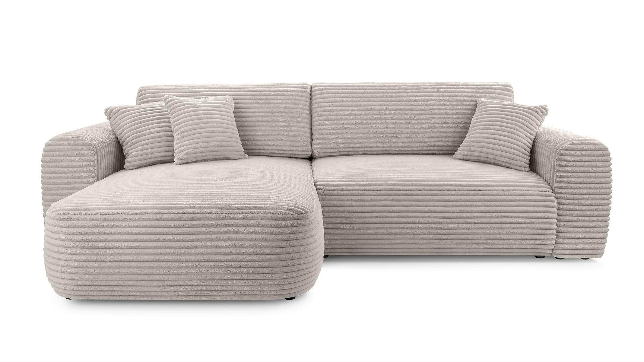 Beautysofa Ecksofa in modischer Cord-Qualität HARMONIA günstig online kaufen