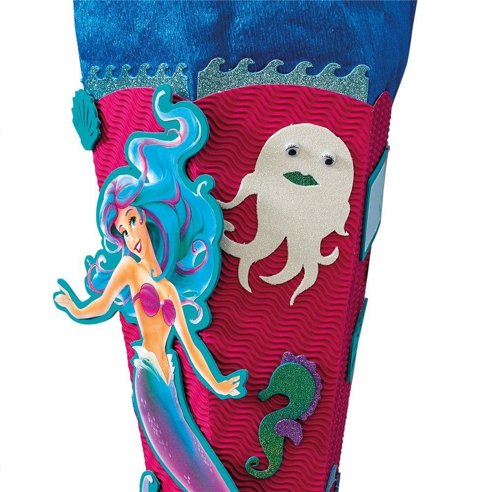 Roth Schultüte Bastelset Meerjungfrau, 68 cm, eckig, mit Kreppverschluss, Zuckertüte zum Basteln, Pink / Blau