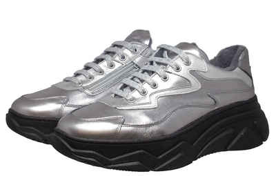 Zecchino d'Oro Zecchino d'Oro F28 5802 warme Chunky Sneakers Lammfell Silber Sneaker