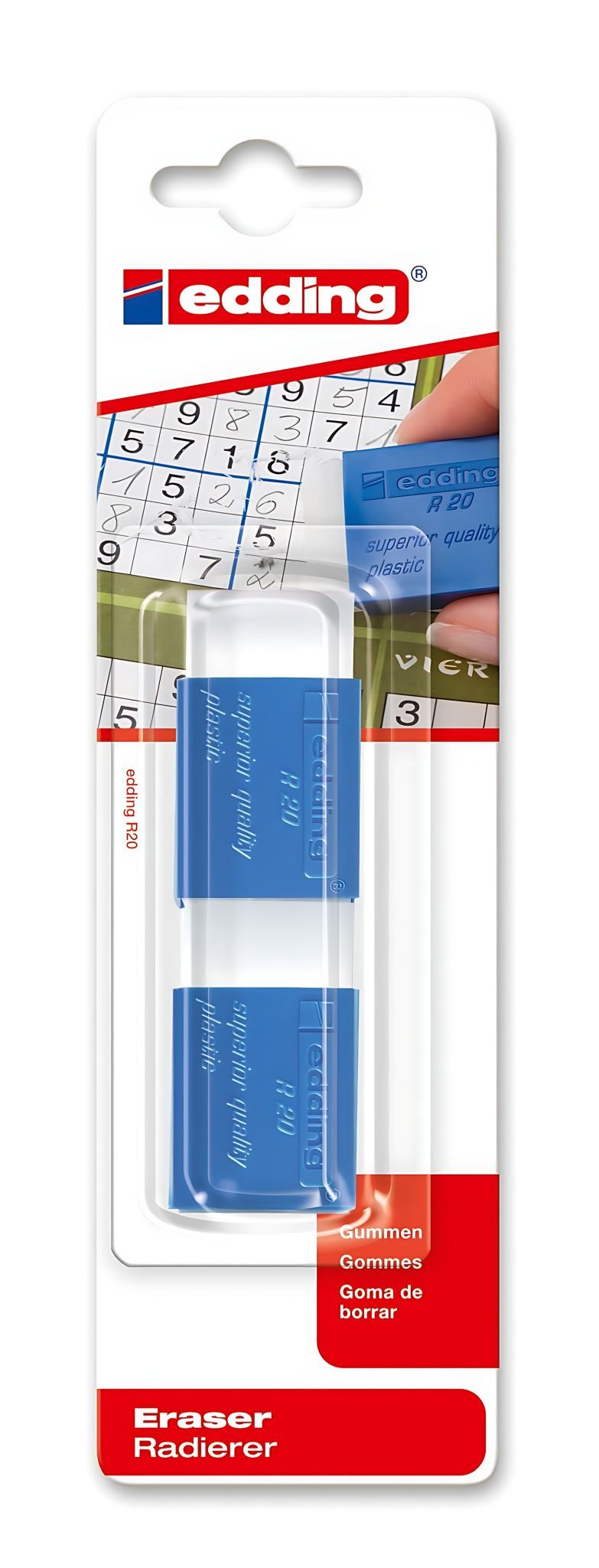 edding Radiergummi Edding Radierer R 20 2er-Blister