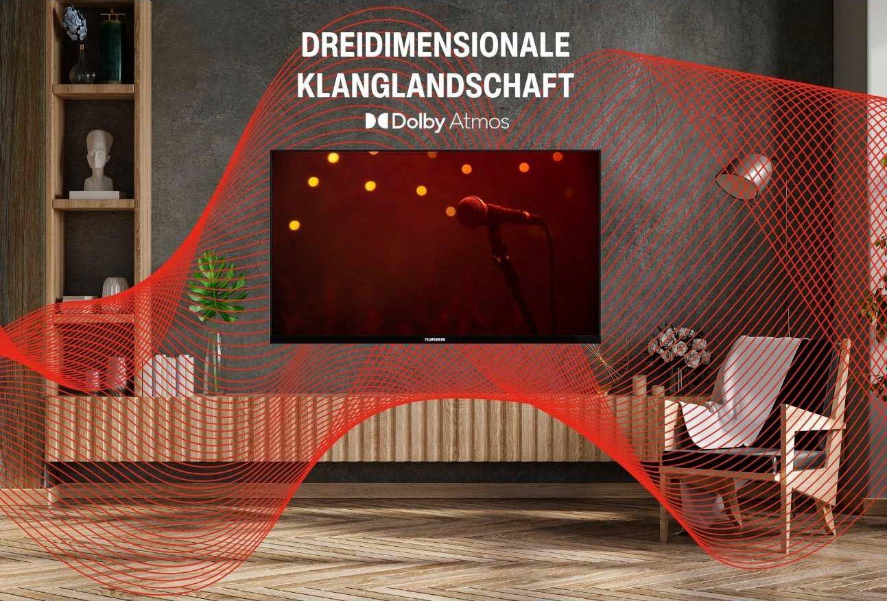 4K Telefunken TV, Dolby Atmos,USB-Recording,Google Assistent,Android-TV) D50V950M2CWH Smart-TV, Android HD, (126 Ultra cm/50 LED-Fernseher Zoll,