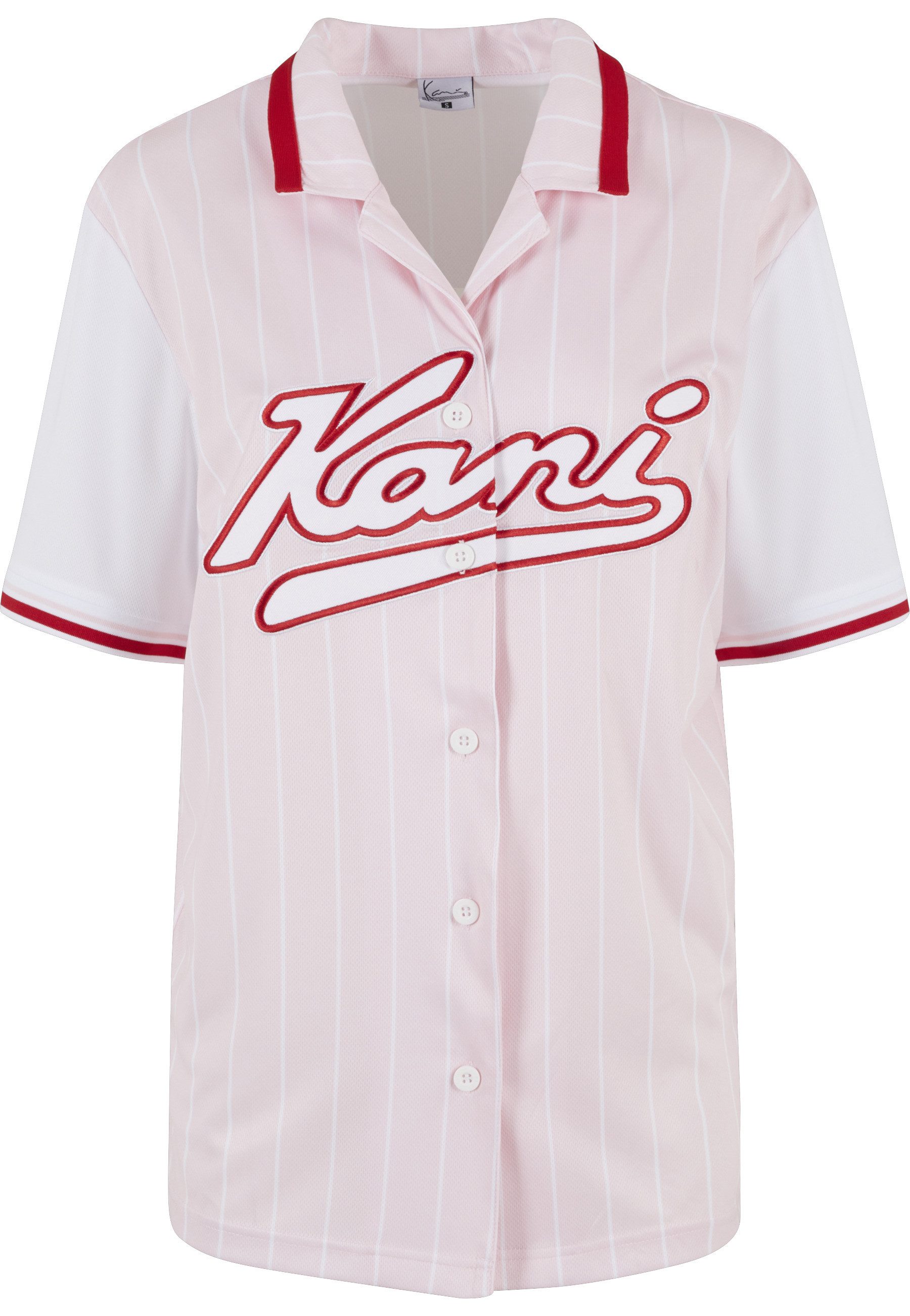 Kurzarmshirt Karl Kani Damen KW223-045-1 Varsity Stripe Baseball Shirt