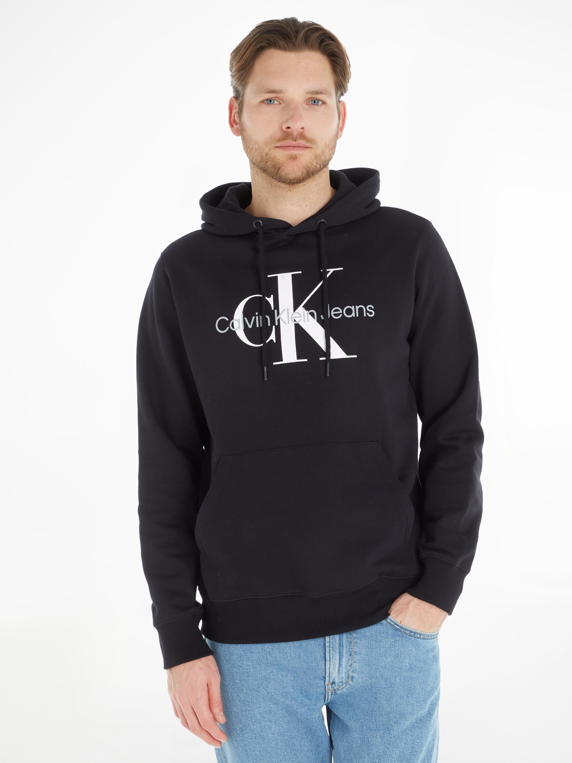 Calvin Klein Jeans Kapuzensweatshirt CORE MONOGRAM HOODIE Ck Black