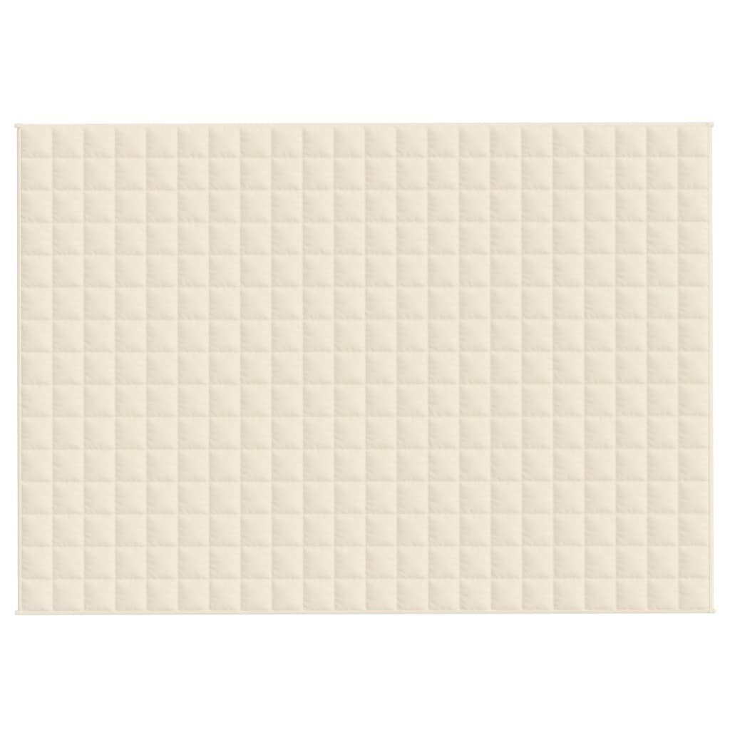 vidaXL Einziehdecke 155 x 220 cm Gewichtsdecke Hellcreme 155x220 cm 11 kg Stoff Bettdecke