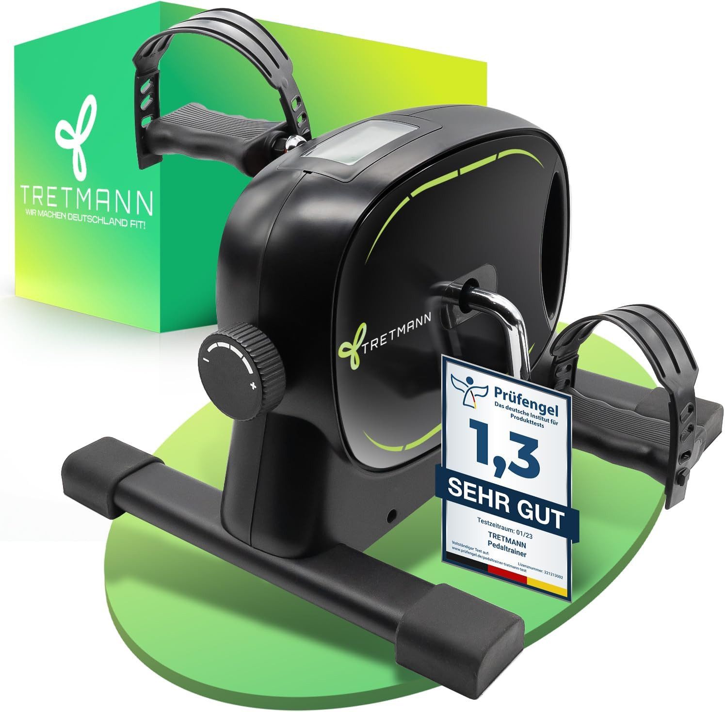 Tretmann Multitrainer Tretmann Pedaltrainer - Beintrainer für Senioren Heimtrainer, (inkl. Befestigungsband, Senioren Heimtrainer Mini Bike), DEKRA Geprüft