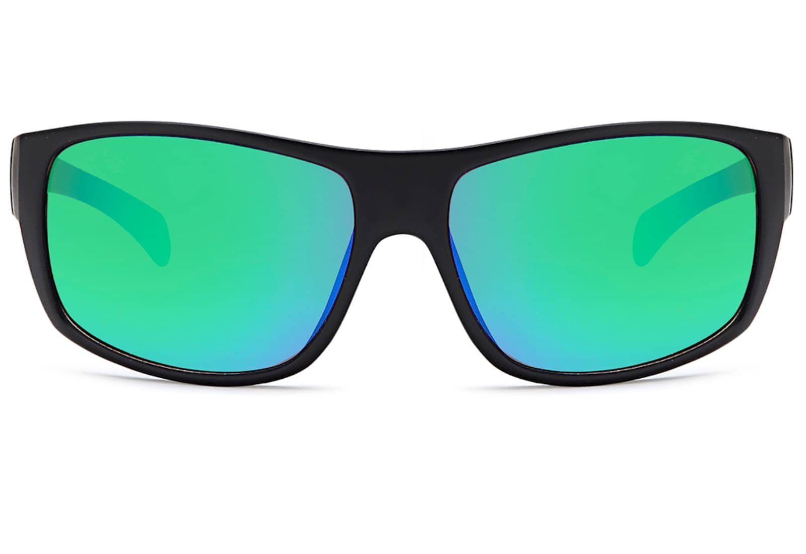 BEZLIT Eyewear 1-St) Sonnenbrille Linsen Schwarz mit (Packung, Polarisiert Grün Wayfarer polarisierten verspiegelt