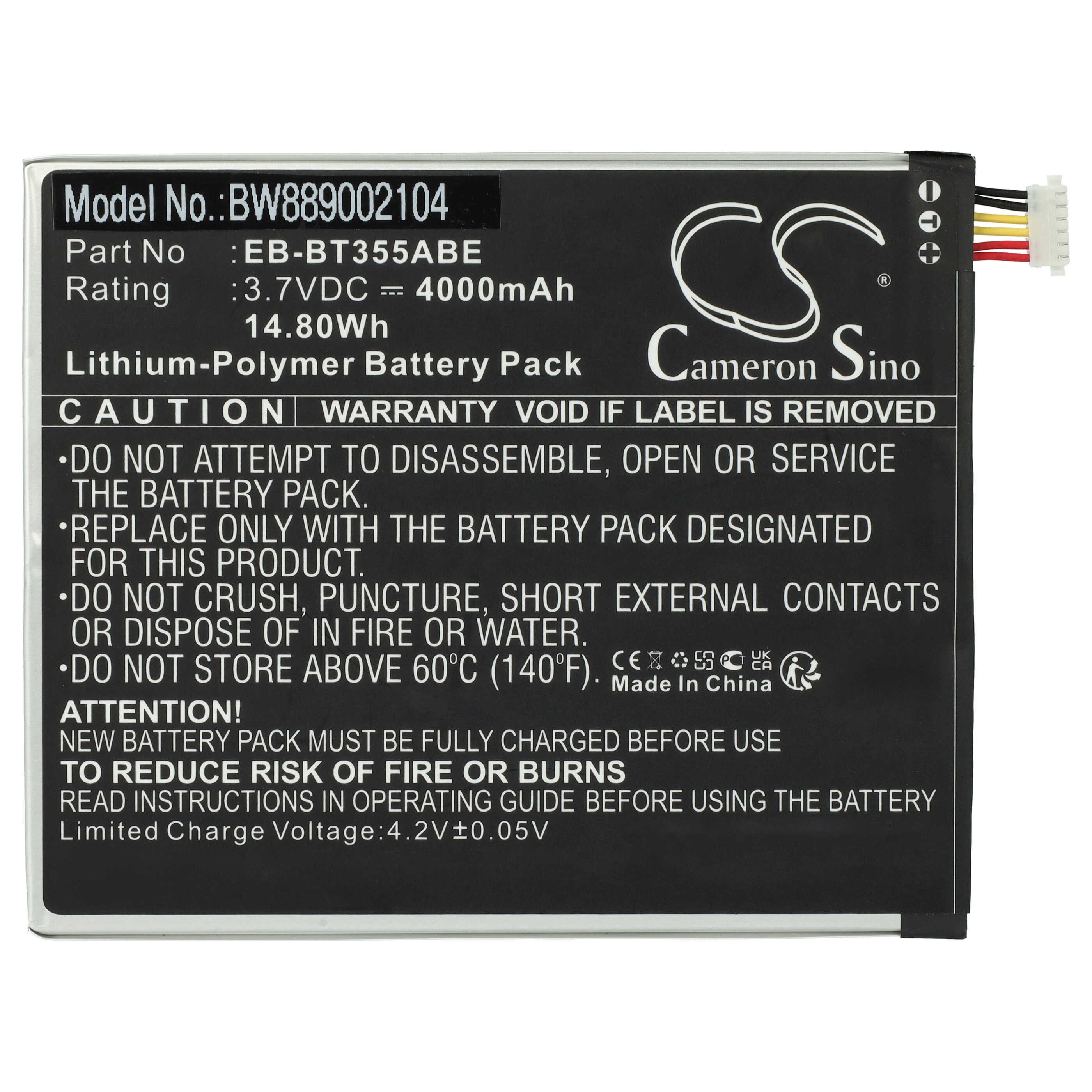 vhbw kompatibel mit Samsung SM-T357W, SM-T357T, SM-T355C, SM-T355, Tablet-Akku Li-Polymer 4000 mAh (3,7 V)