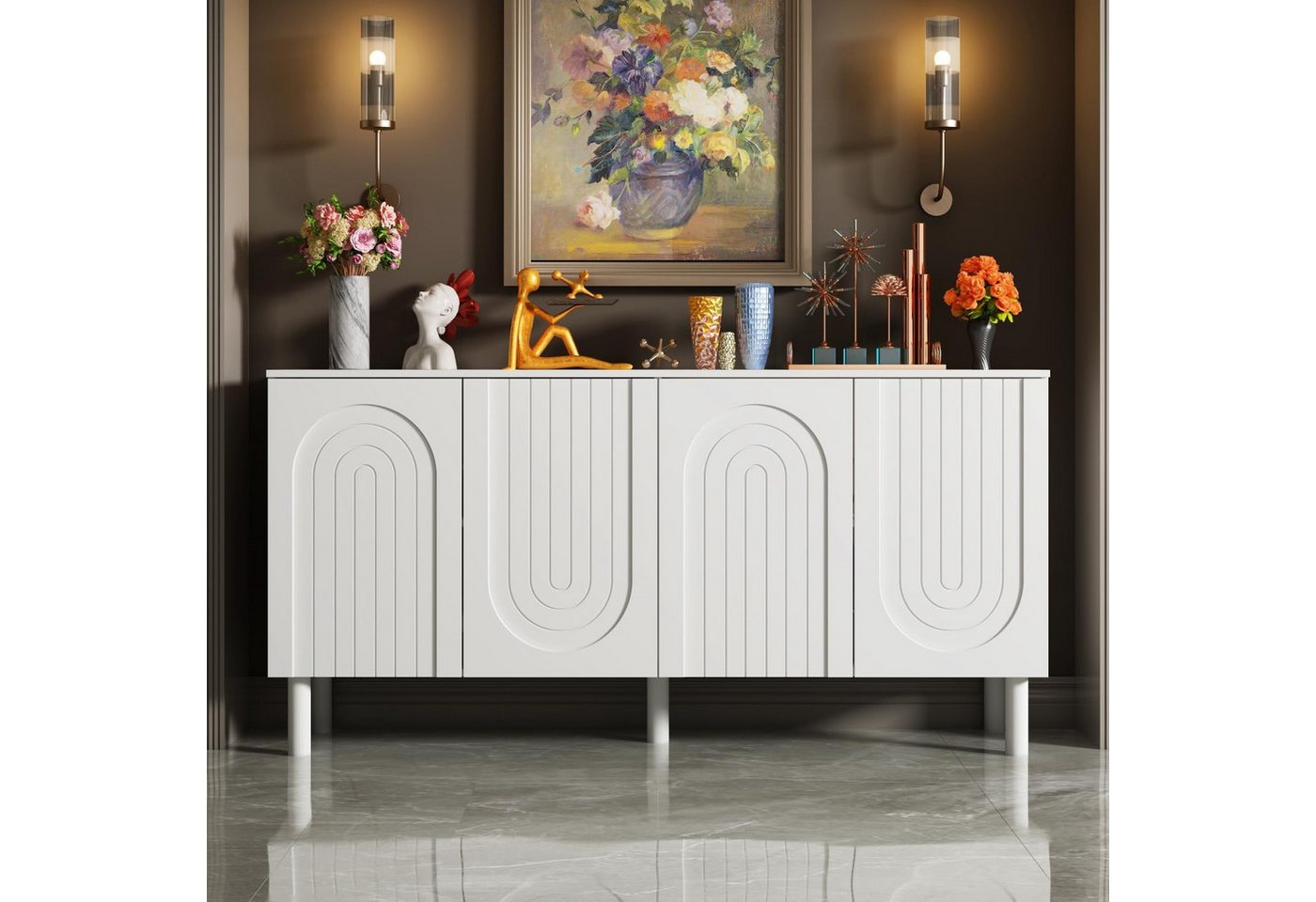FUFU&GAGA Sideboard Weiß