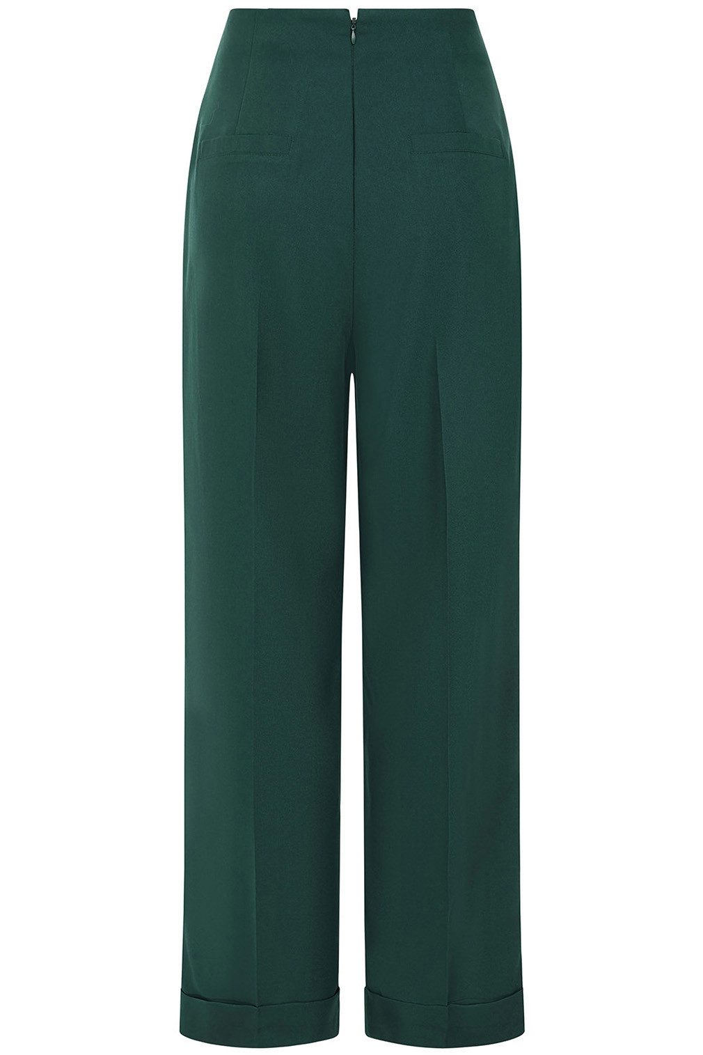 Banned Marlene-Hose Retro Adventures Ahead Smaragdgrün Vintage Trousers 40er Jahre Stil – Bild 2 von 5