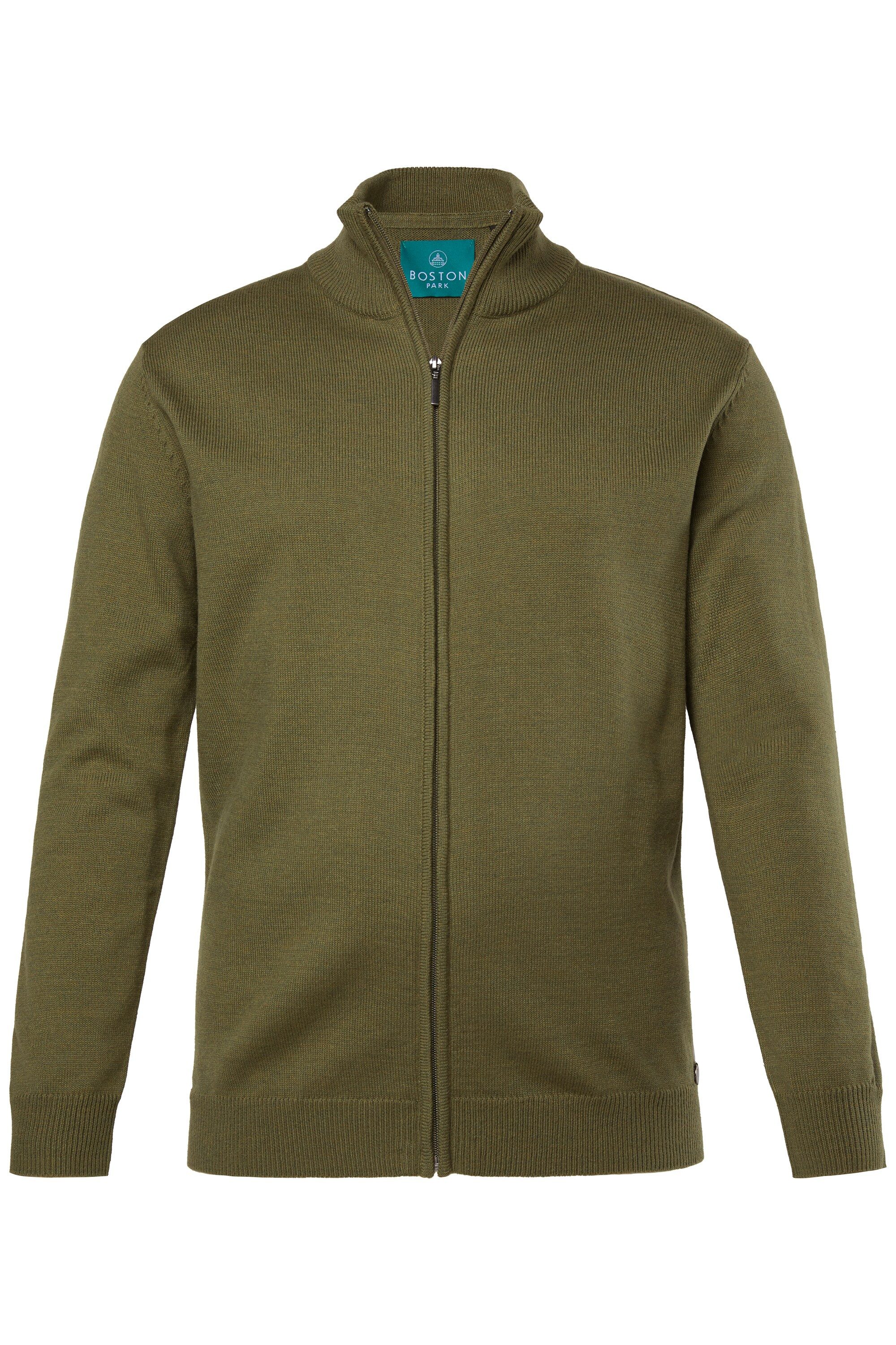 Poloshirt Strickjacke Langarm Stehkragen